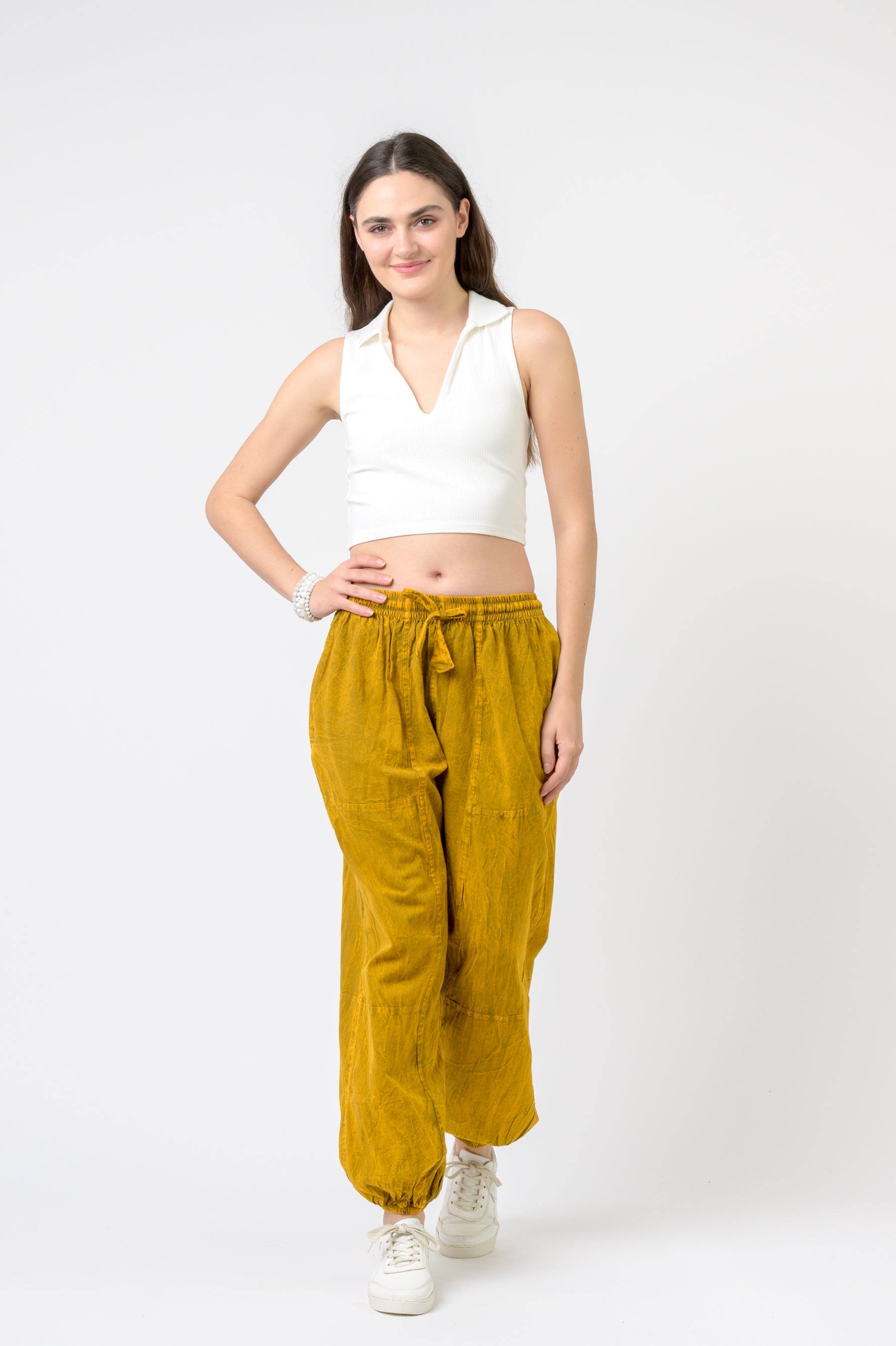 Tie-Front Yoga Pants