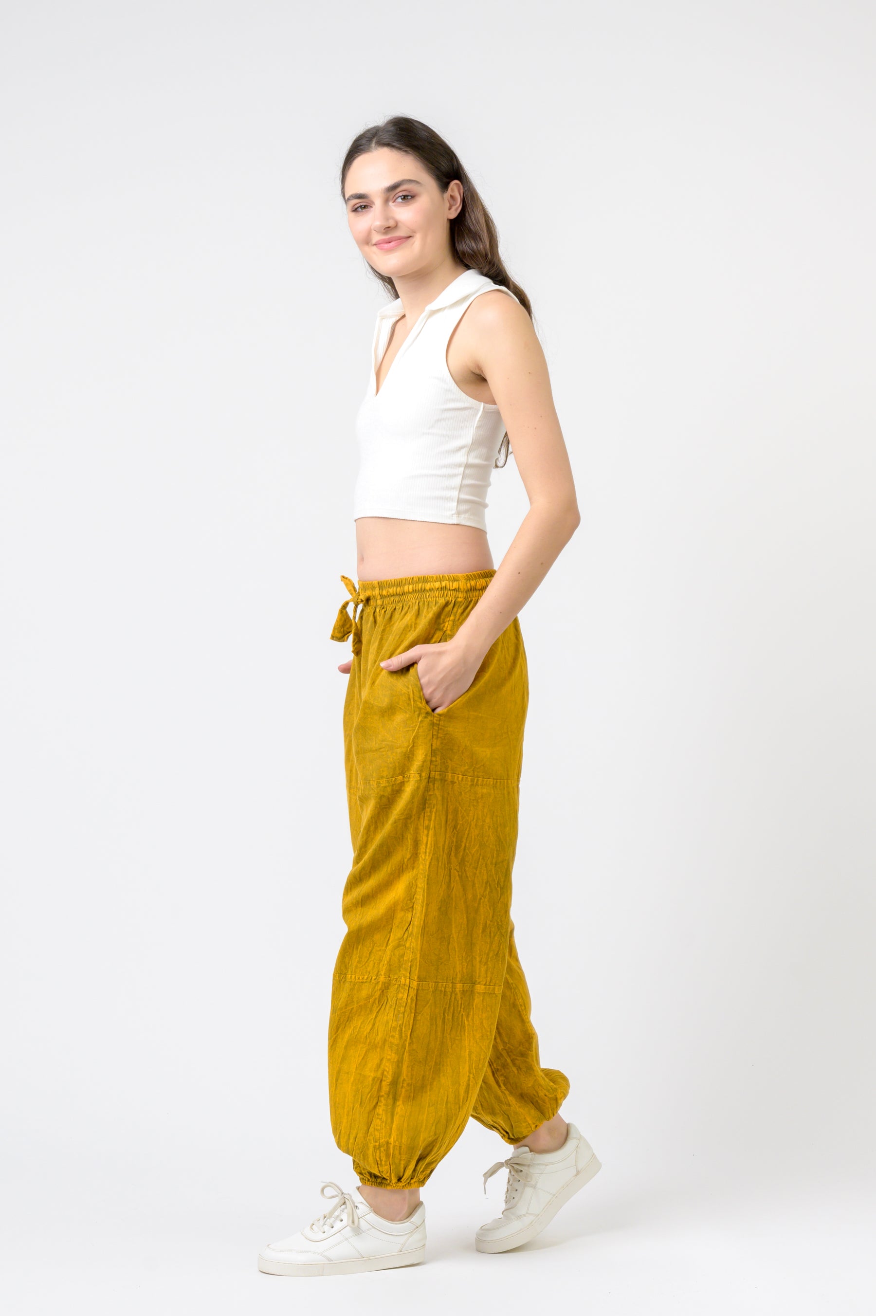 Tie-Front Yoga Pants