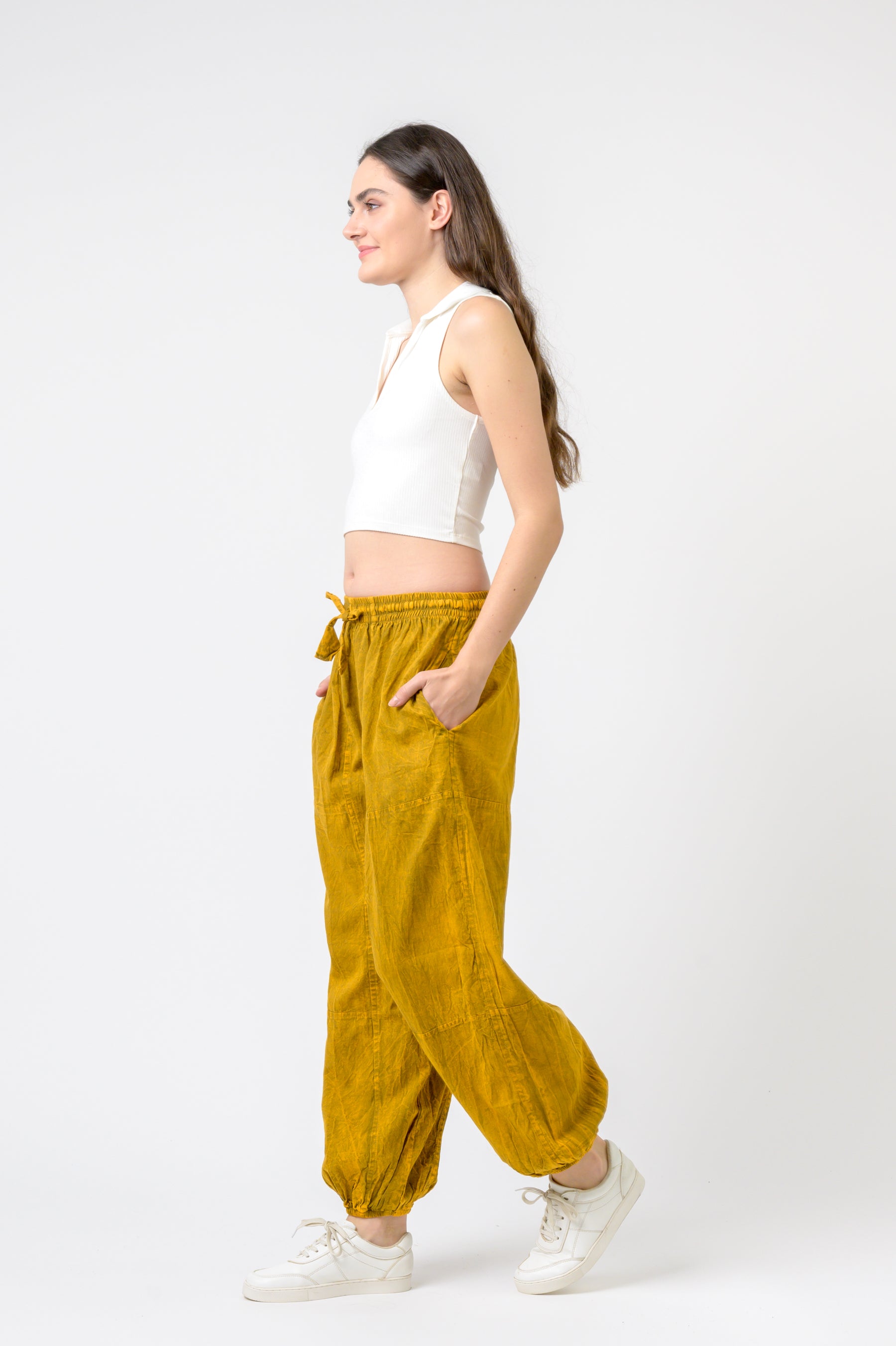 Tie-Front Yoga Pants