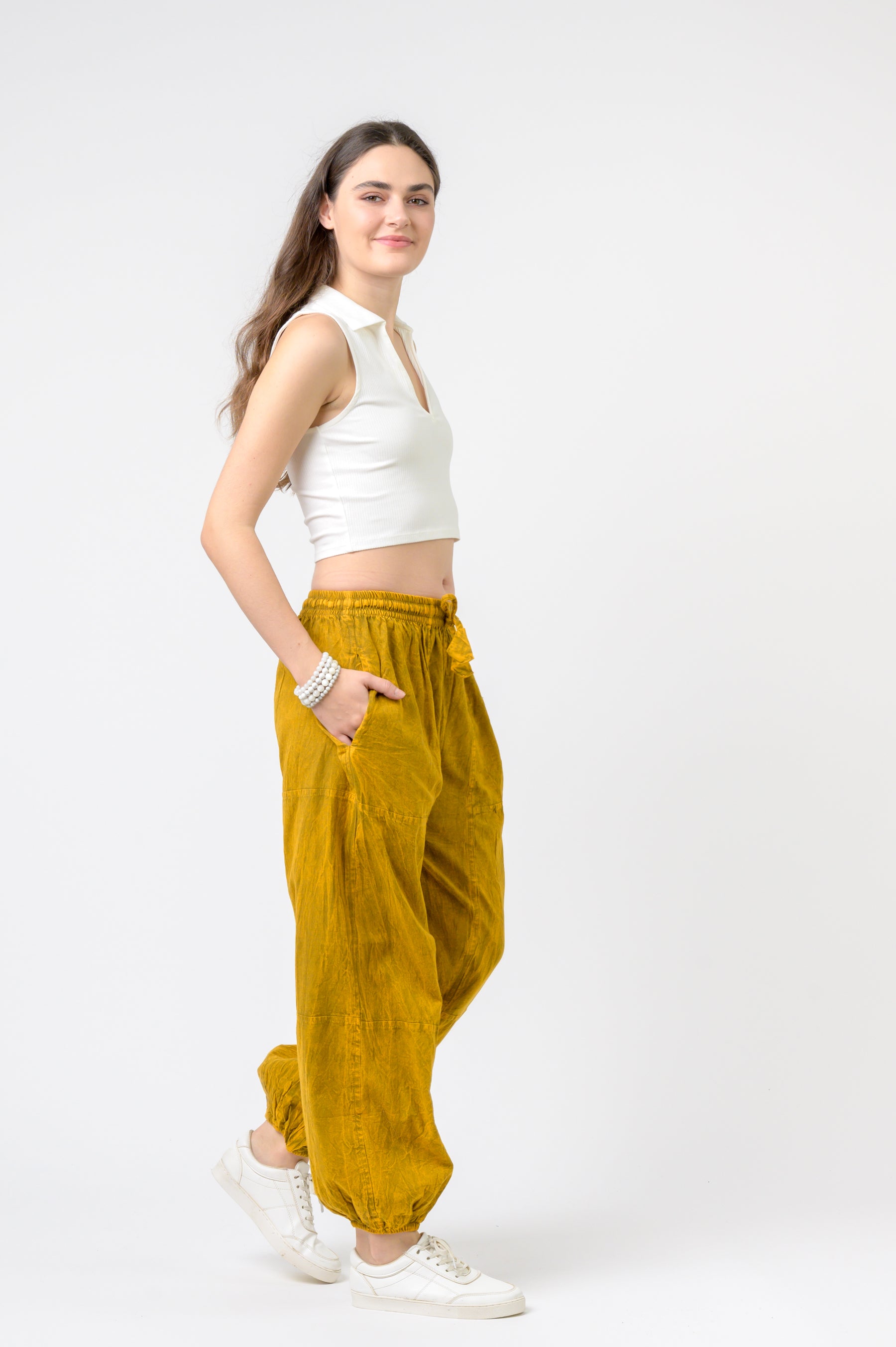 Tie-Front Yoga Pants