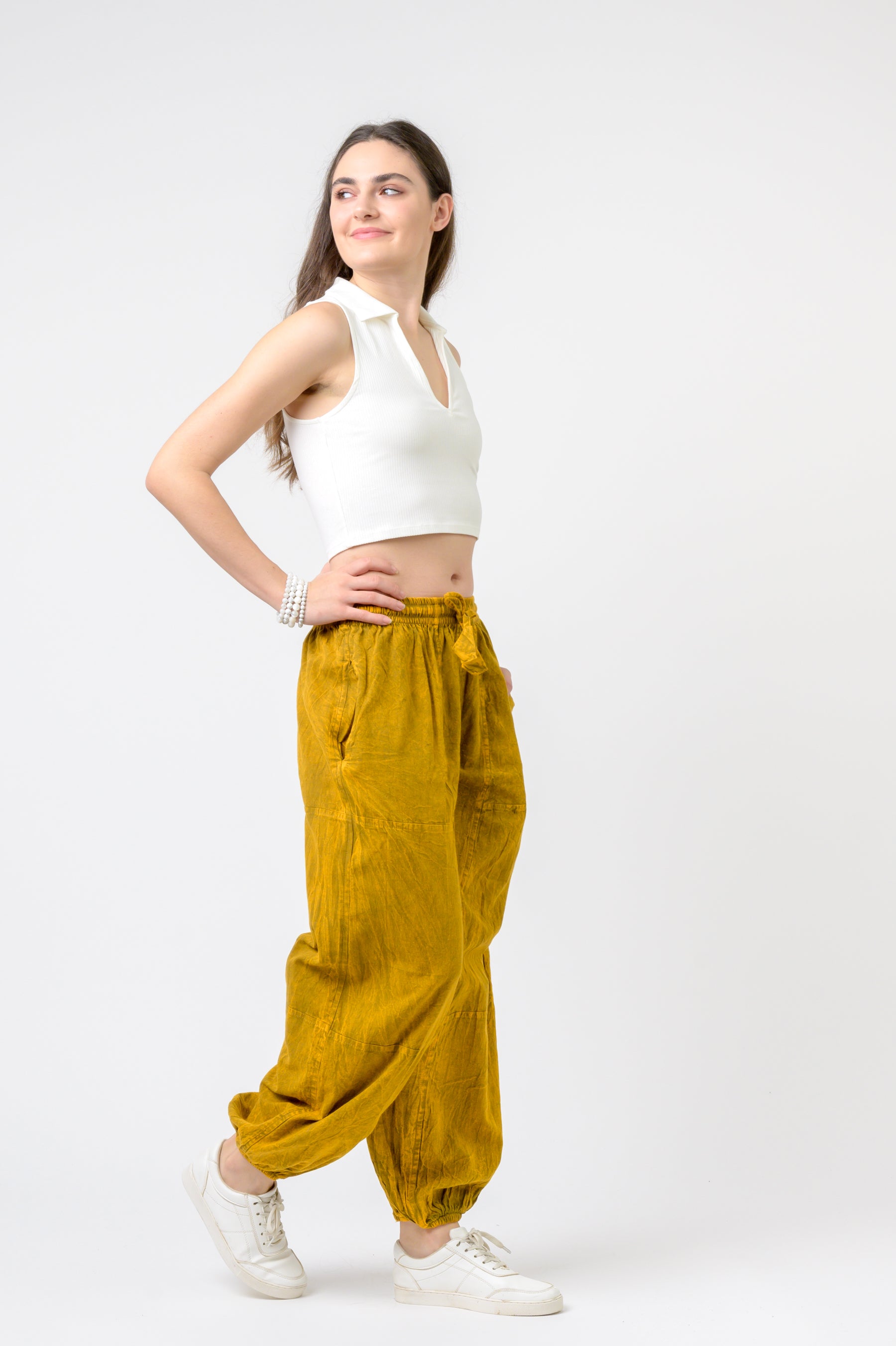 Tie-Front Yoga Pants