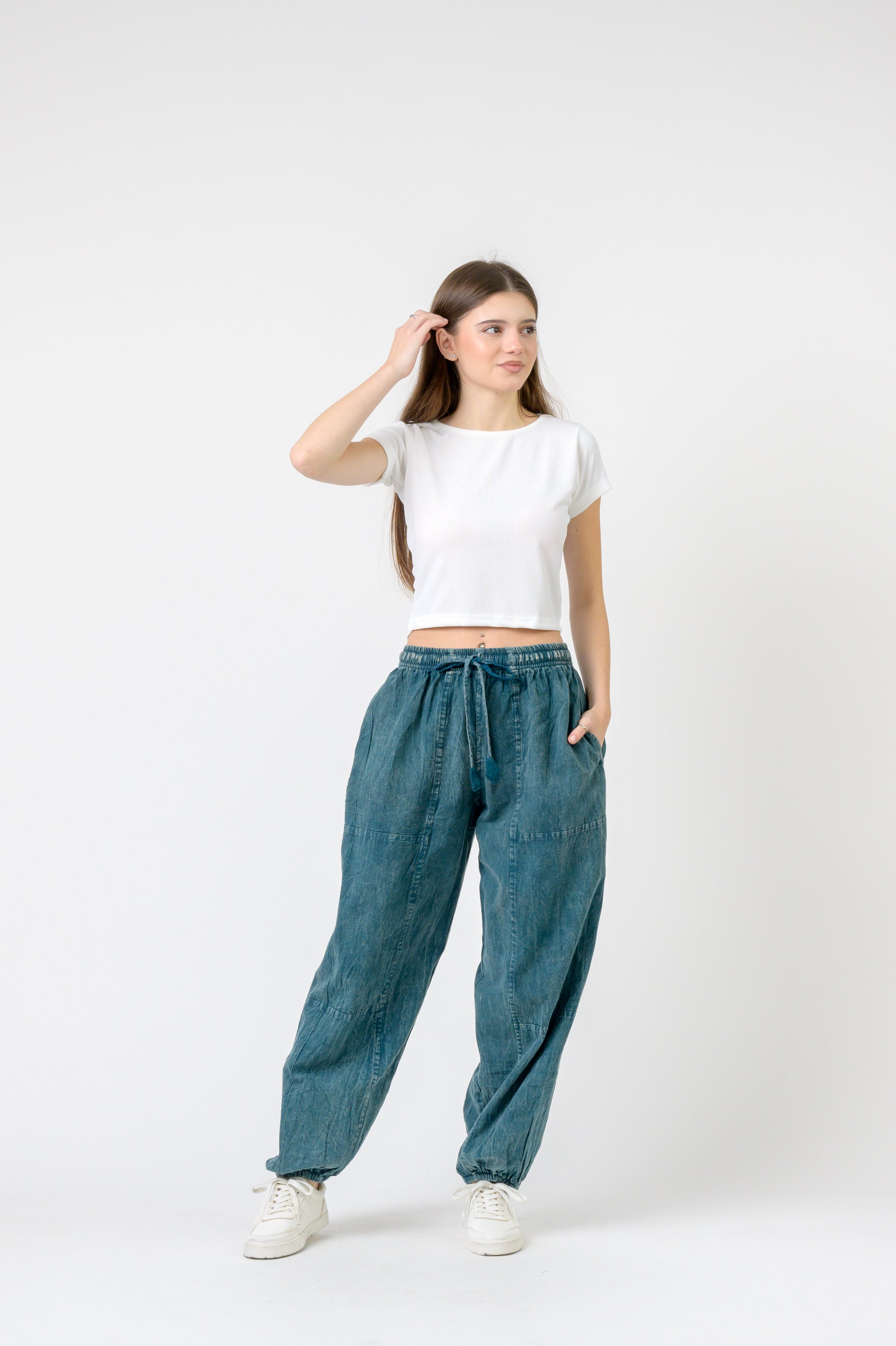 Tie-Front Yoga Pants