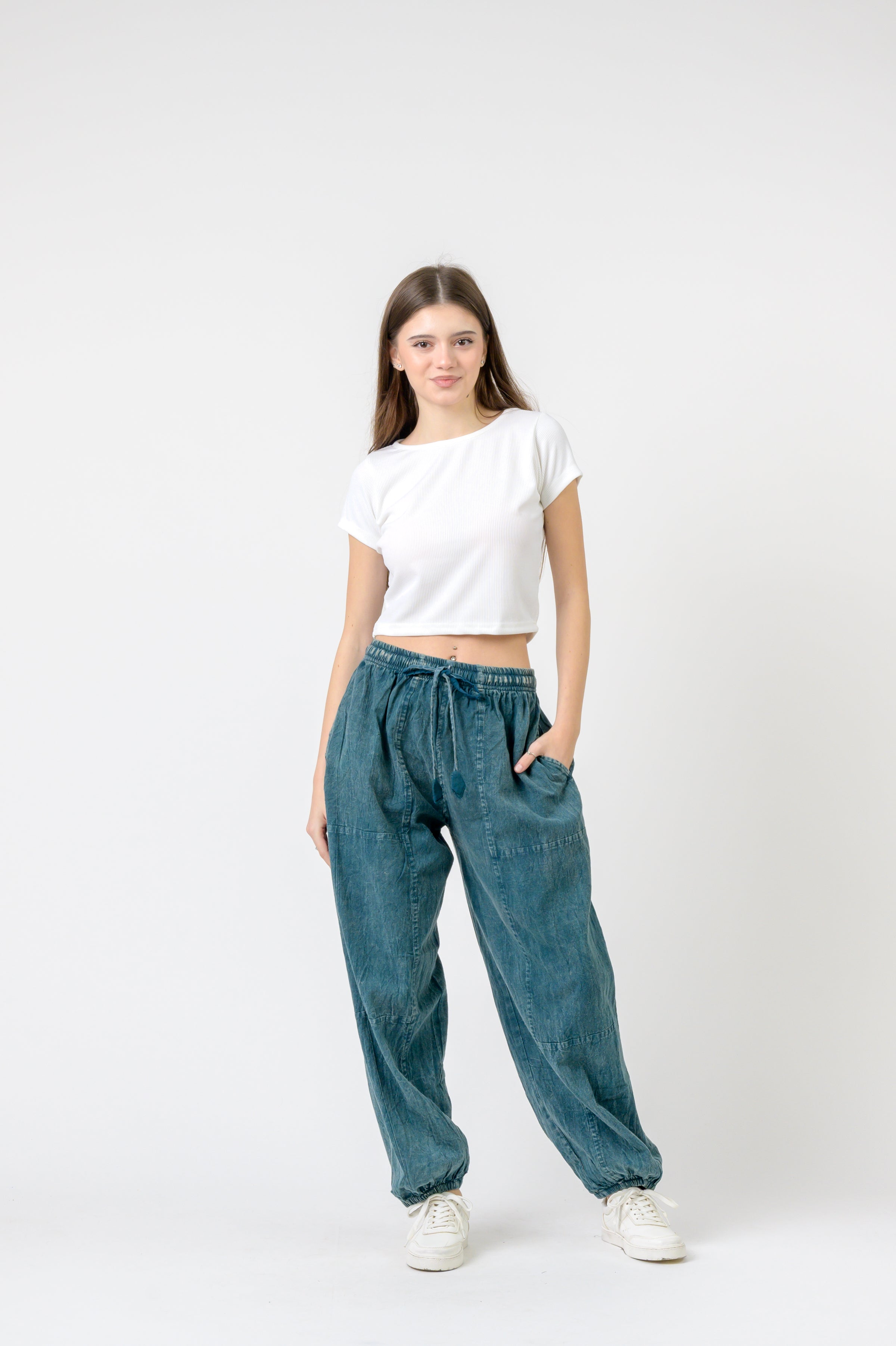 Tie-Front Yoga Pants