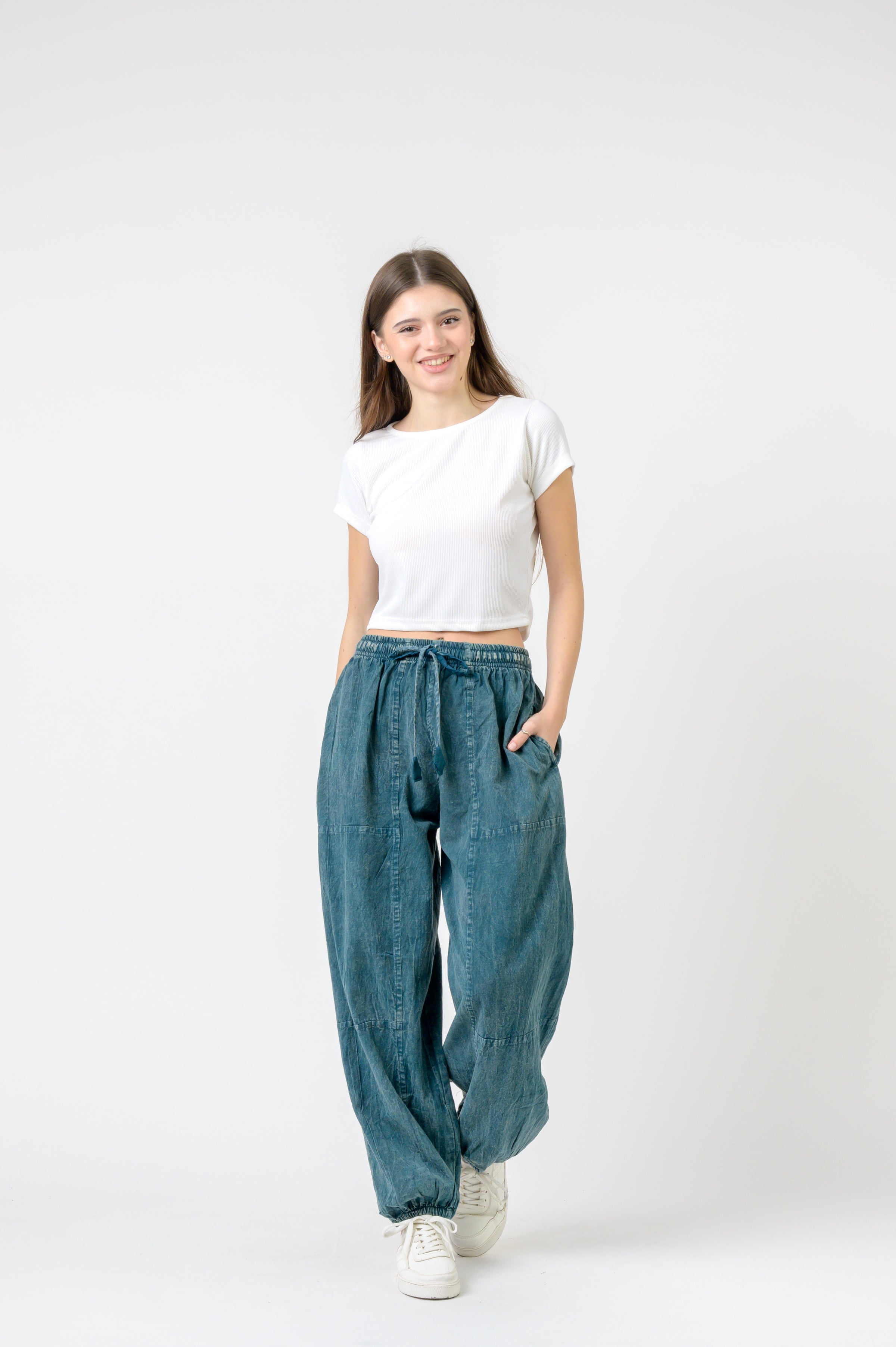 Tie-Front Yoga Pants