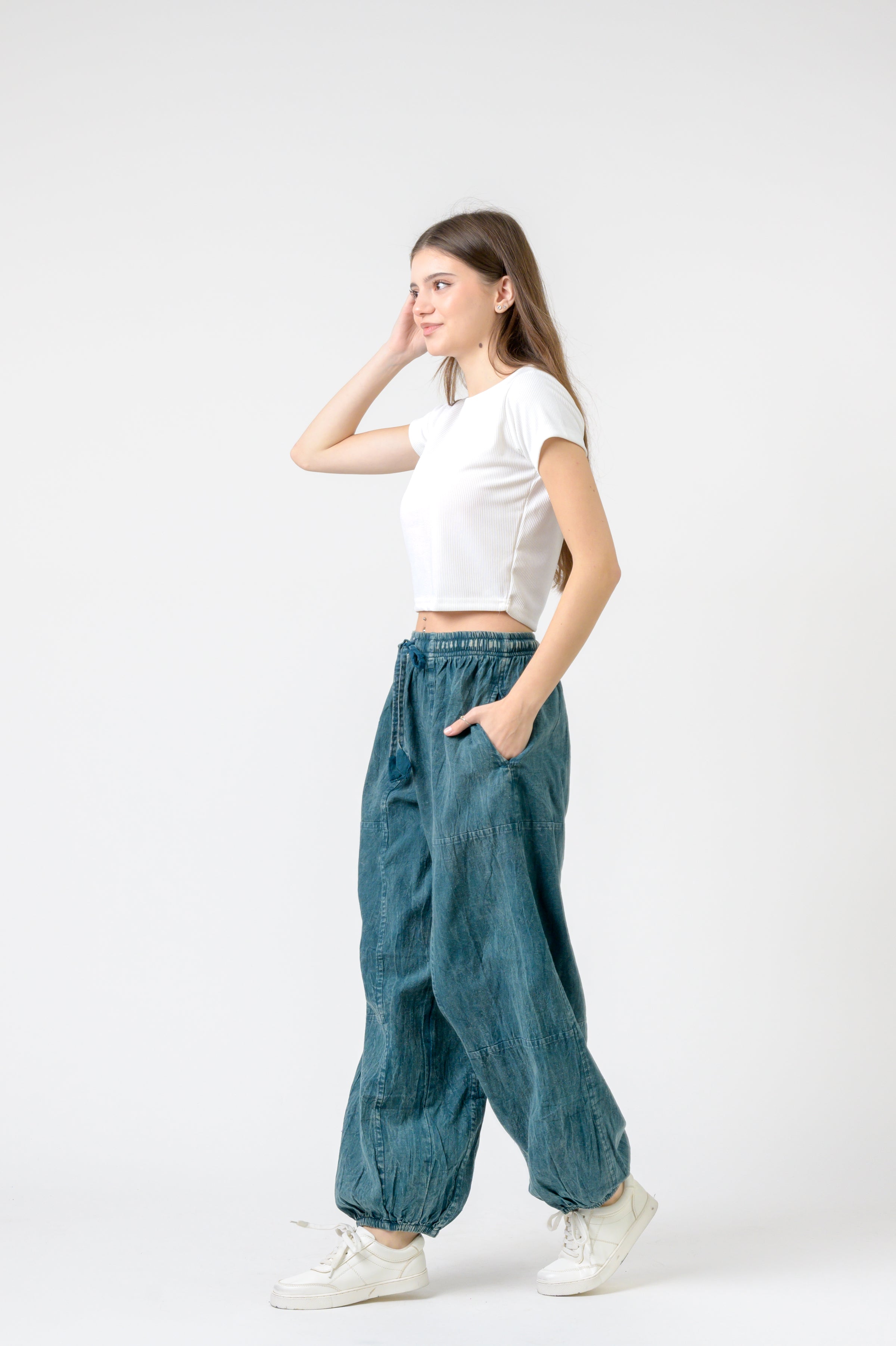 Tie-Front Yoga Pants