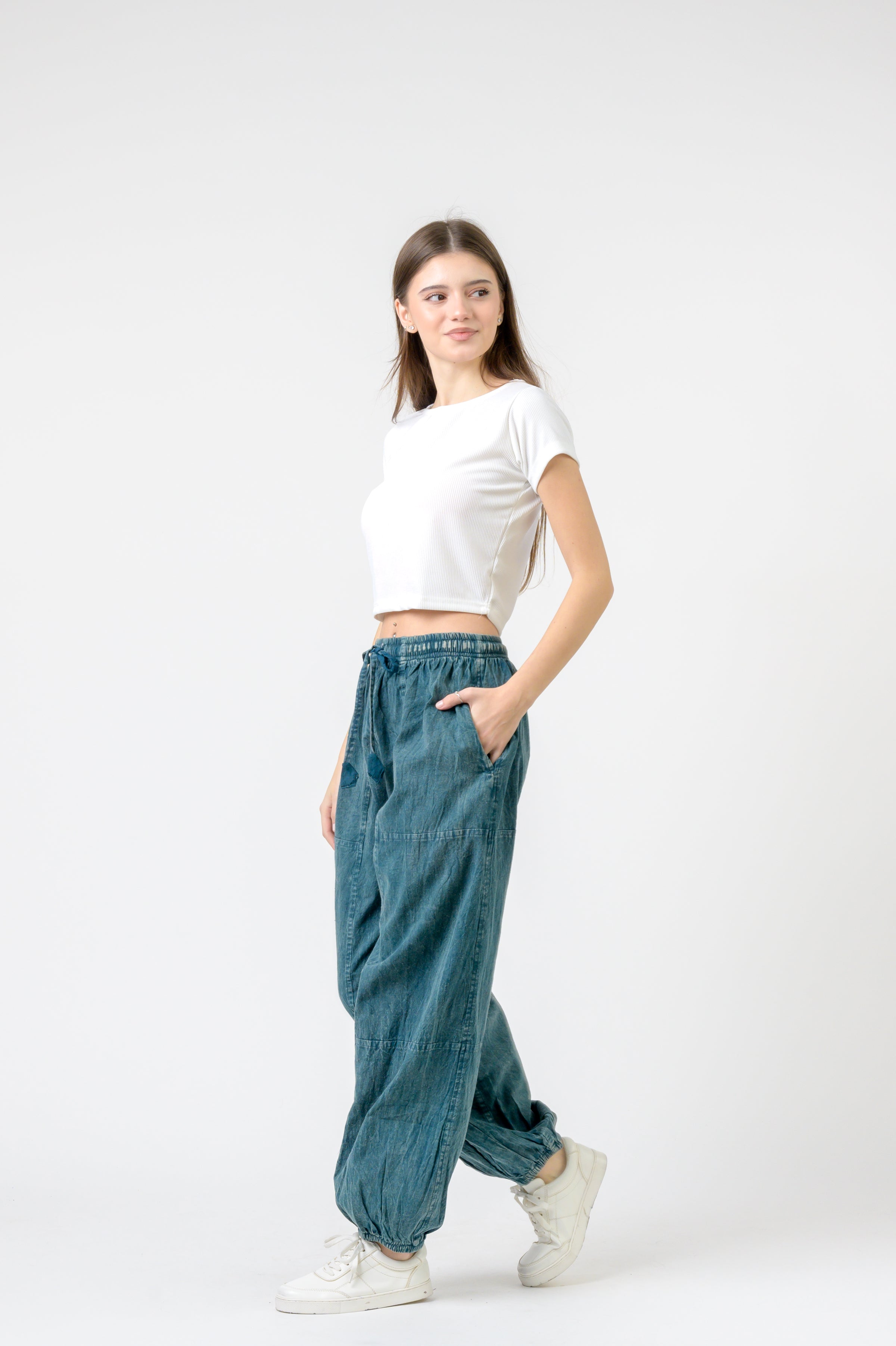 Tie-Front Yoga Pants