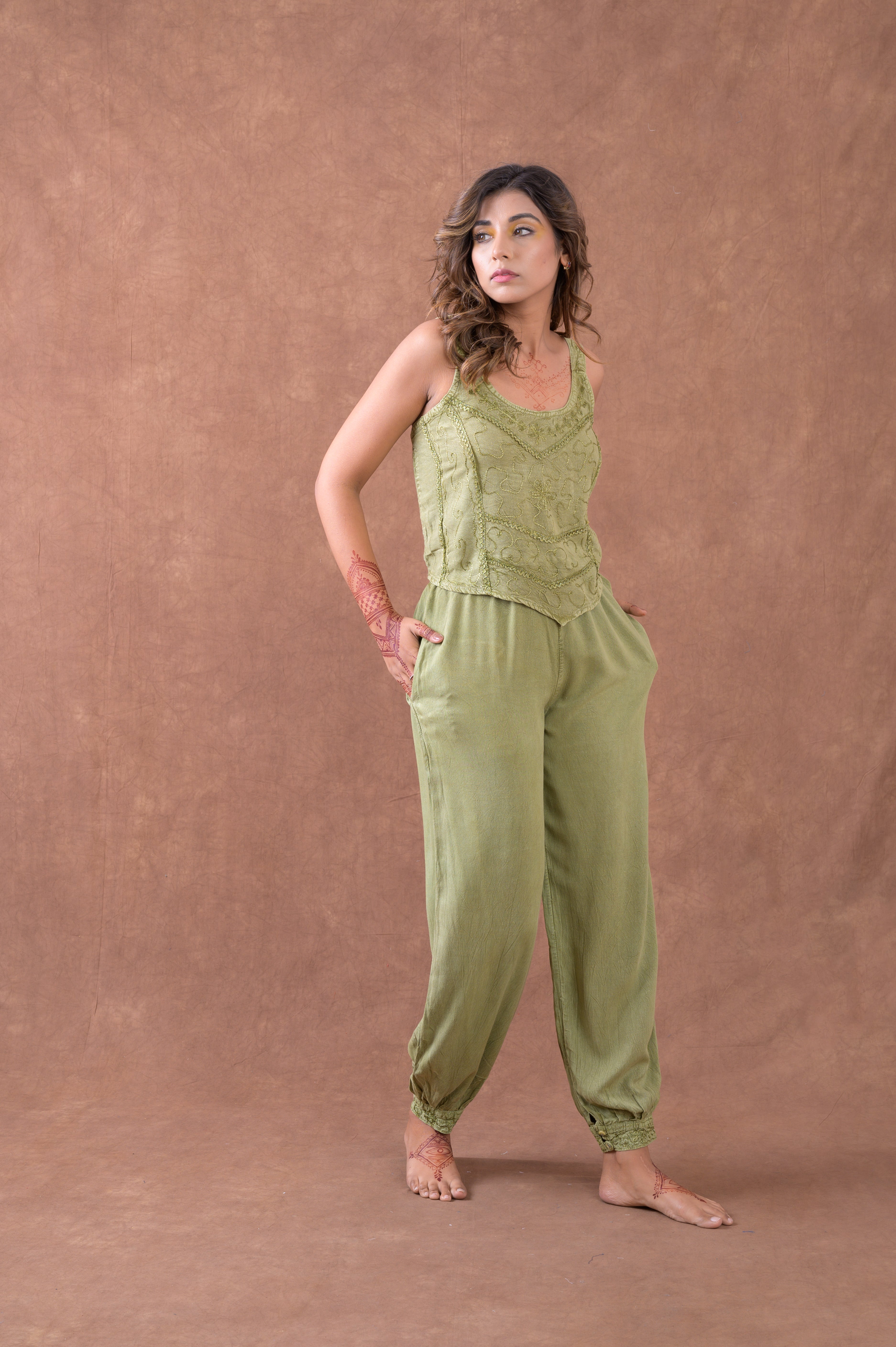 Tie Front Harem Pants