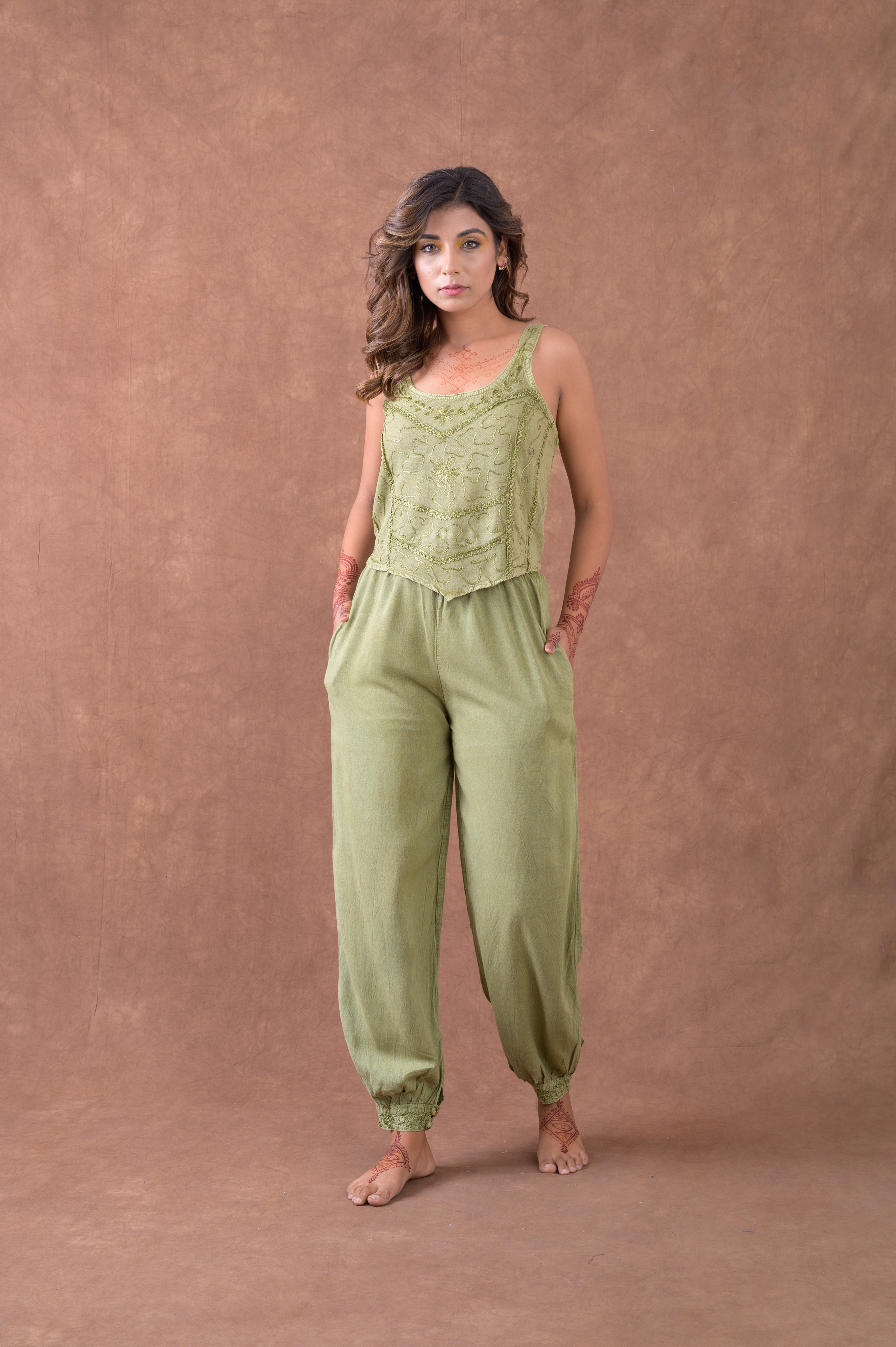Tie Front Harem Pants