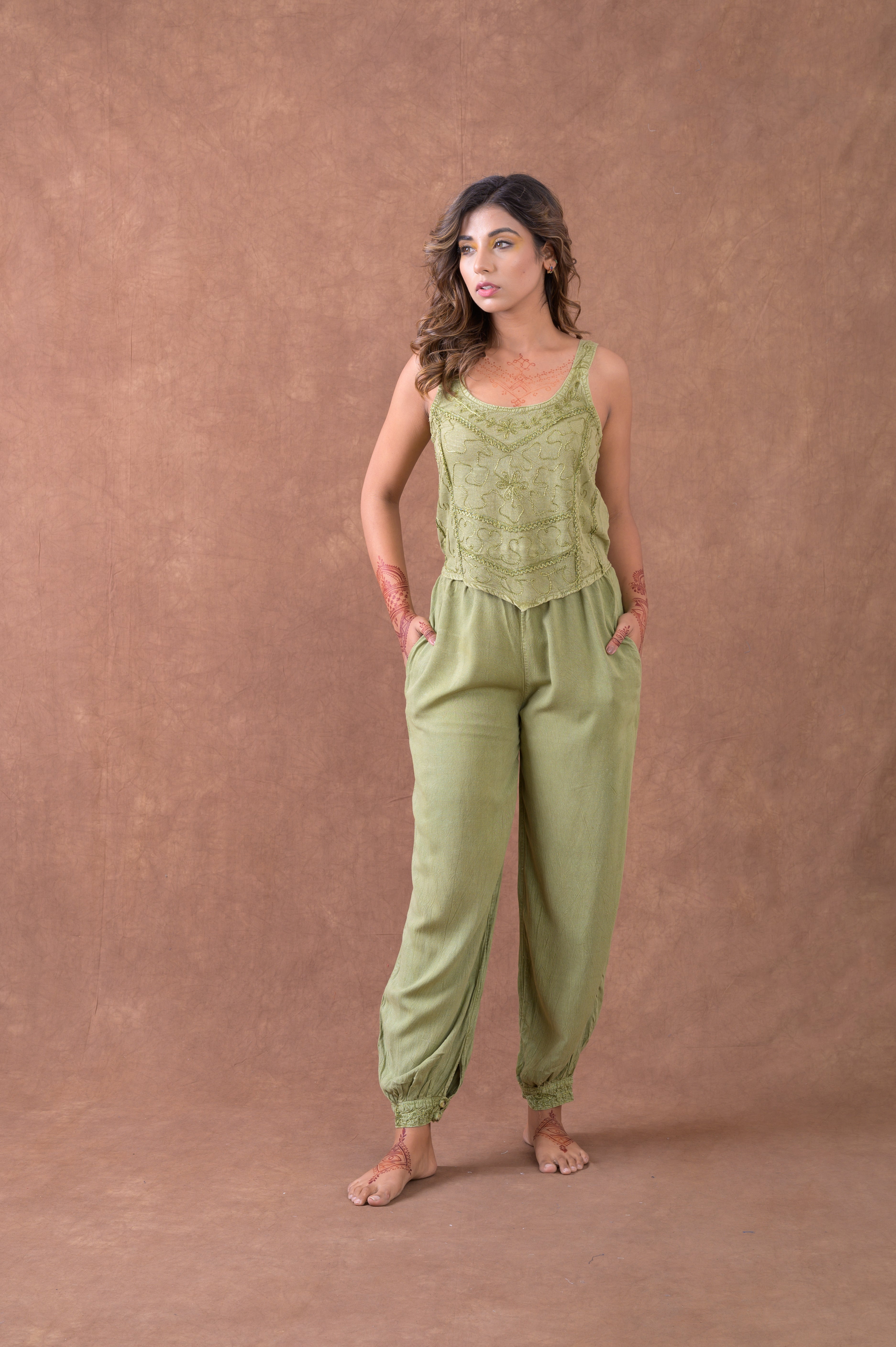 Tie Front Harem Pants