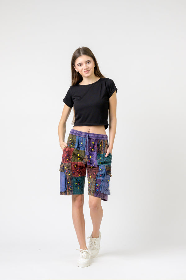 Rhea Mixed Tie-Waist Straight Pants