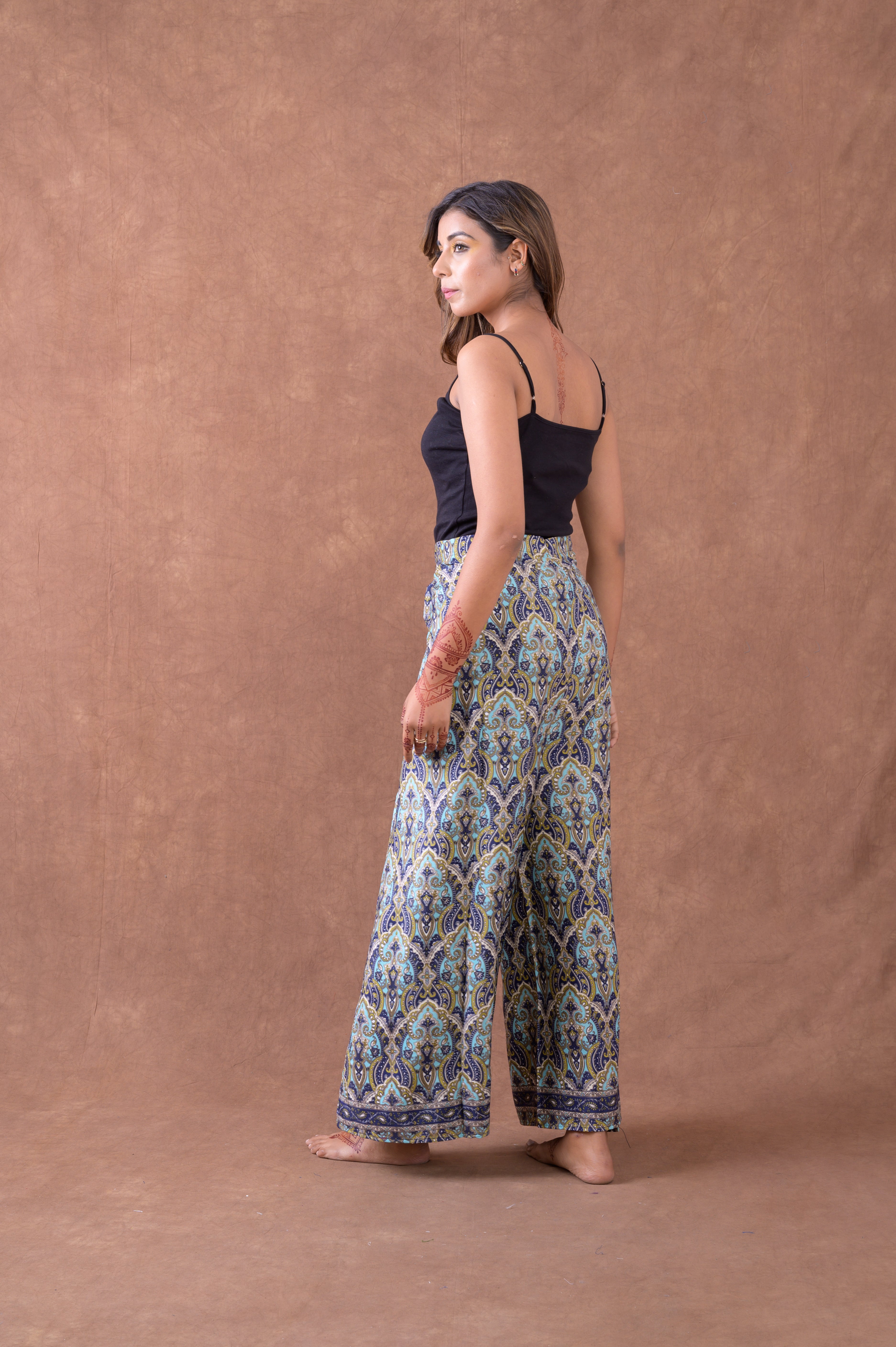 Rhea Printed Front Knot Pants