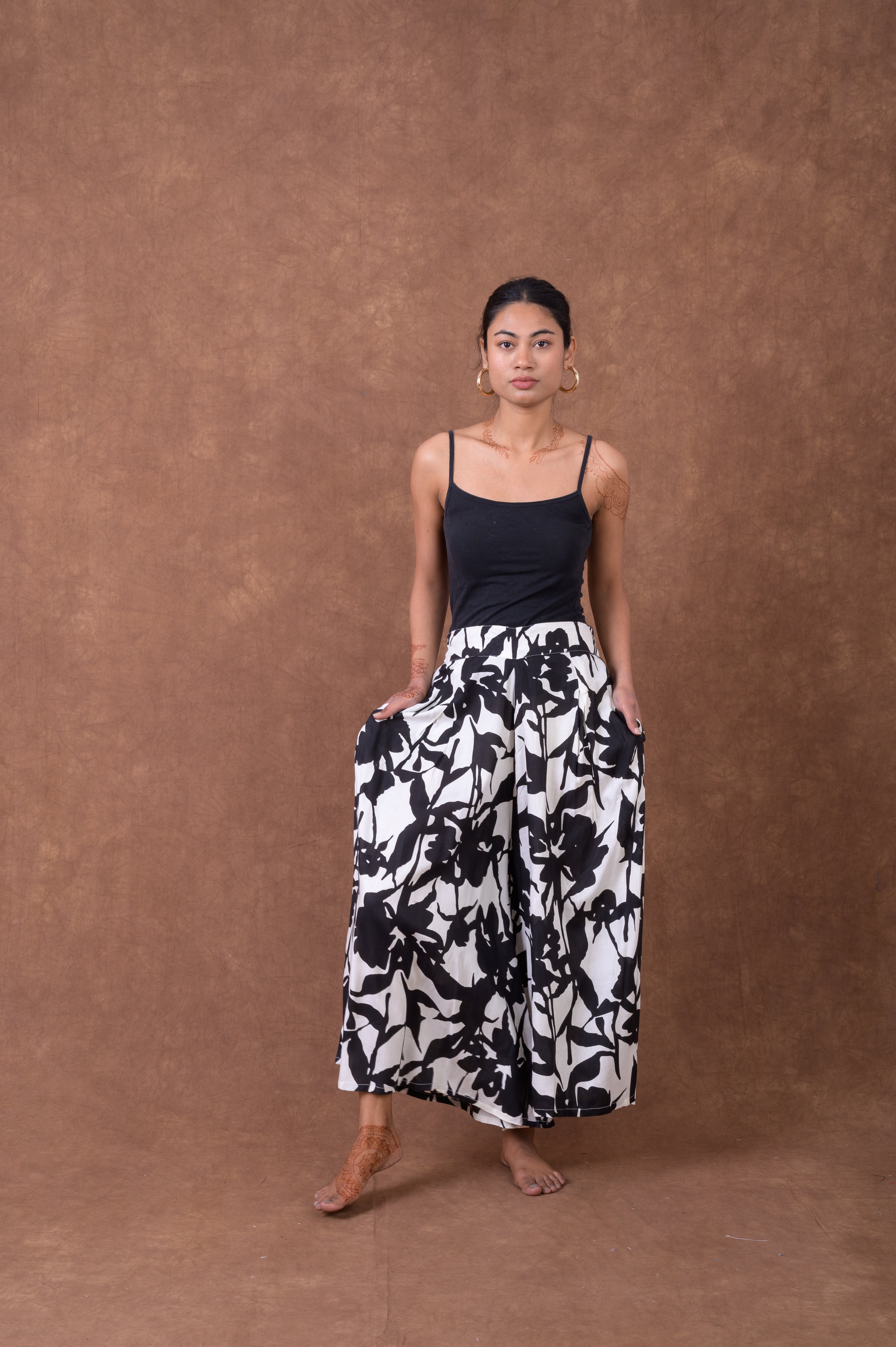 Print Pants - Black