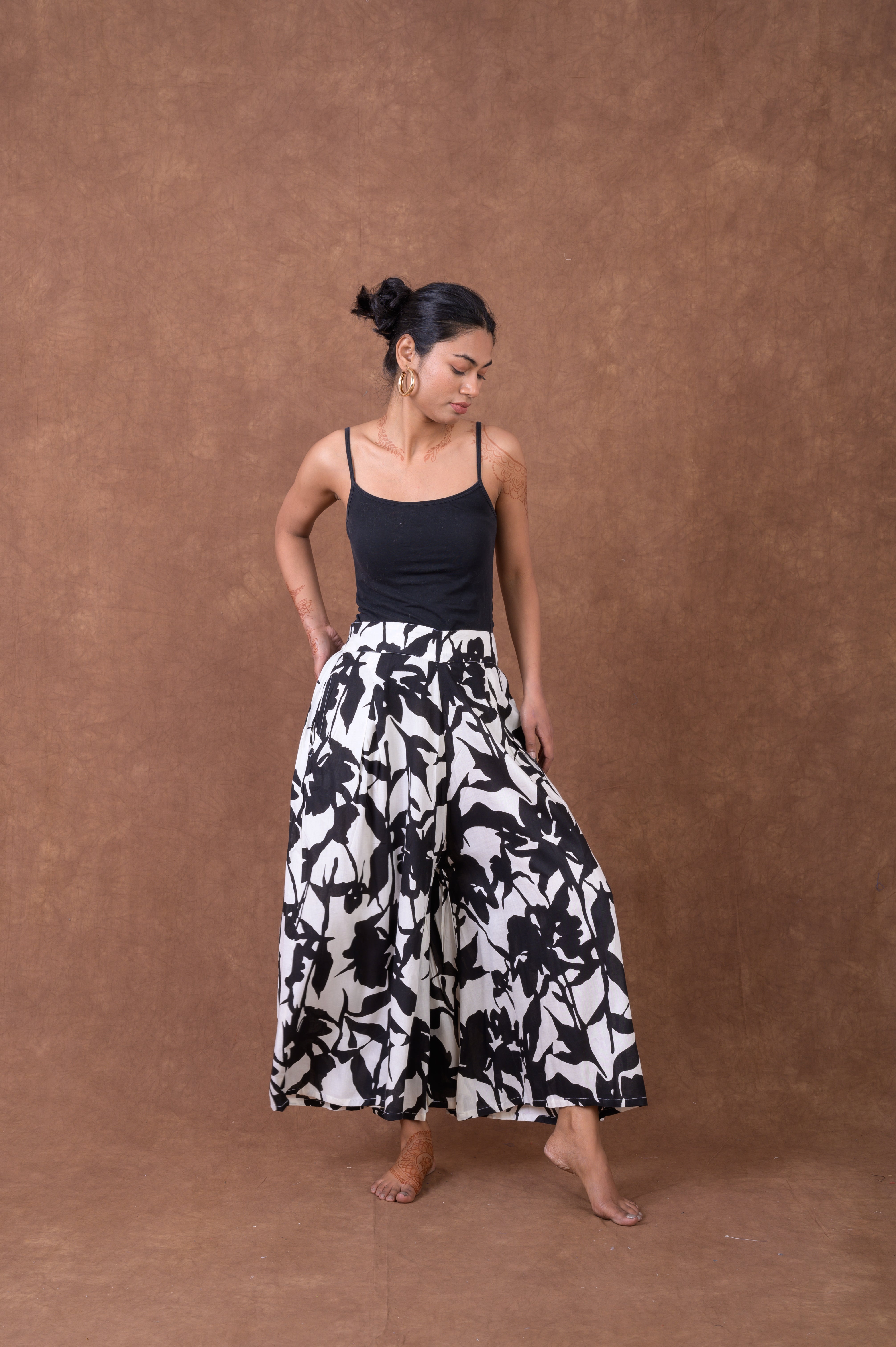 Print Pants - Black