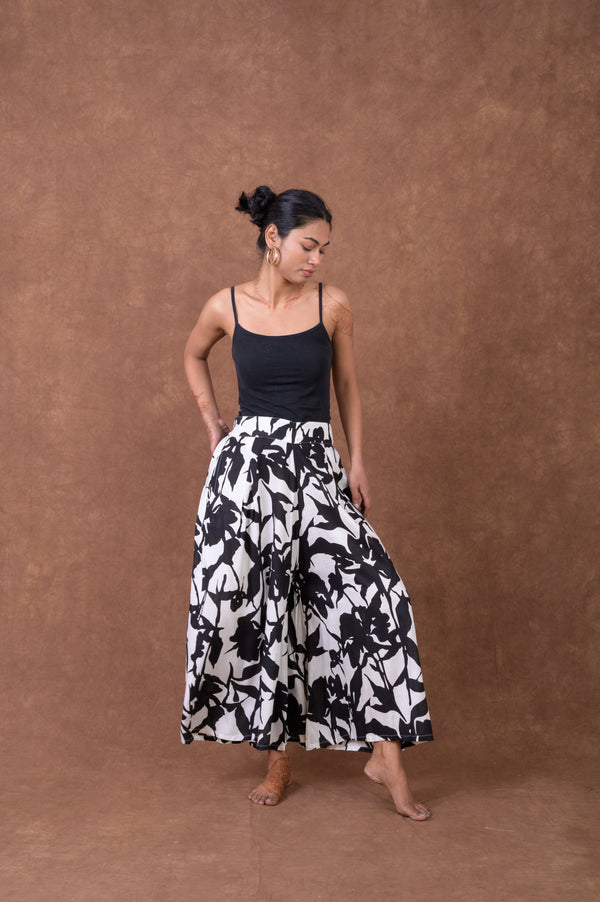 Print Pants - Black