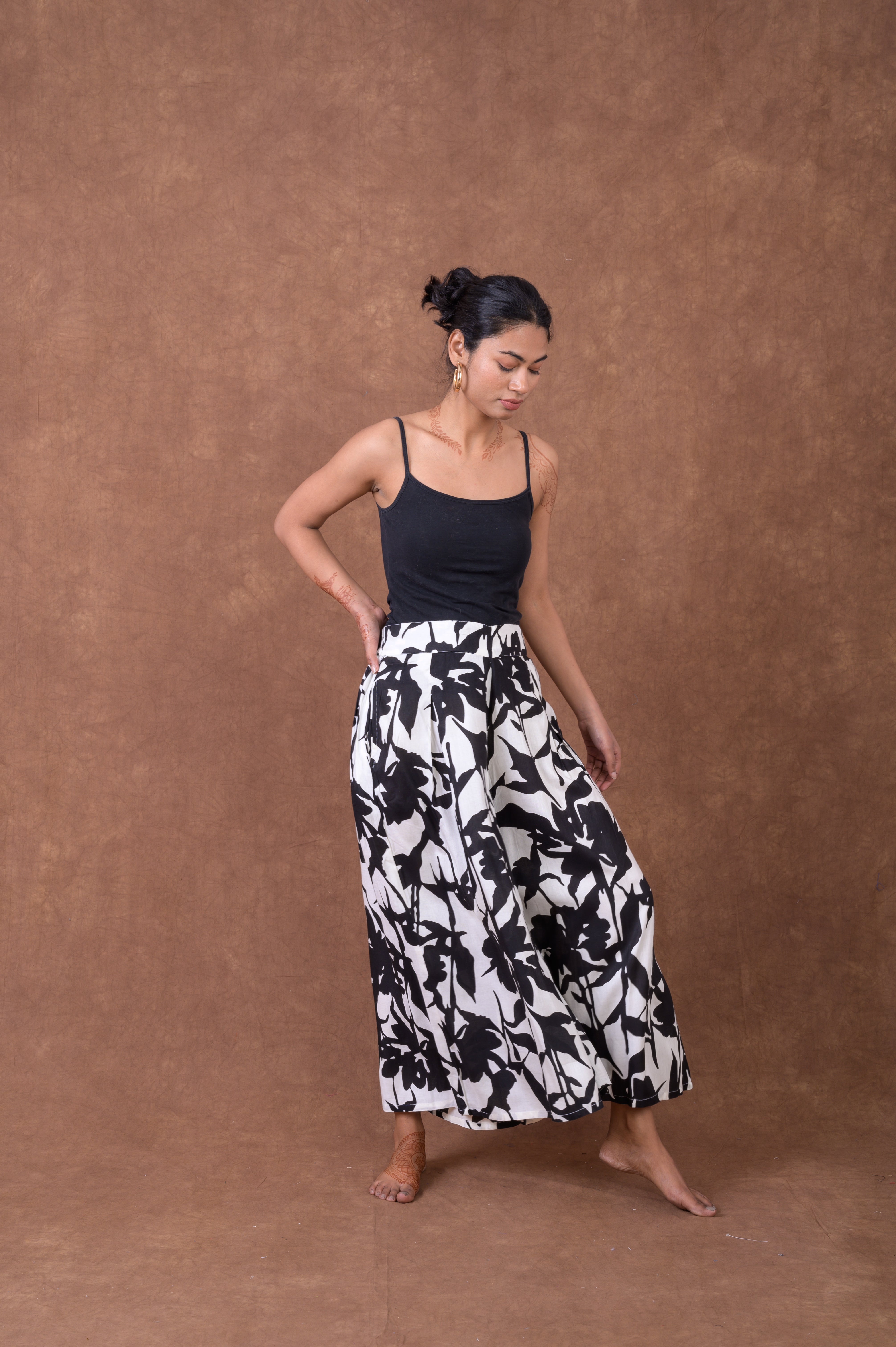 Print Pants - Black