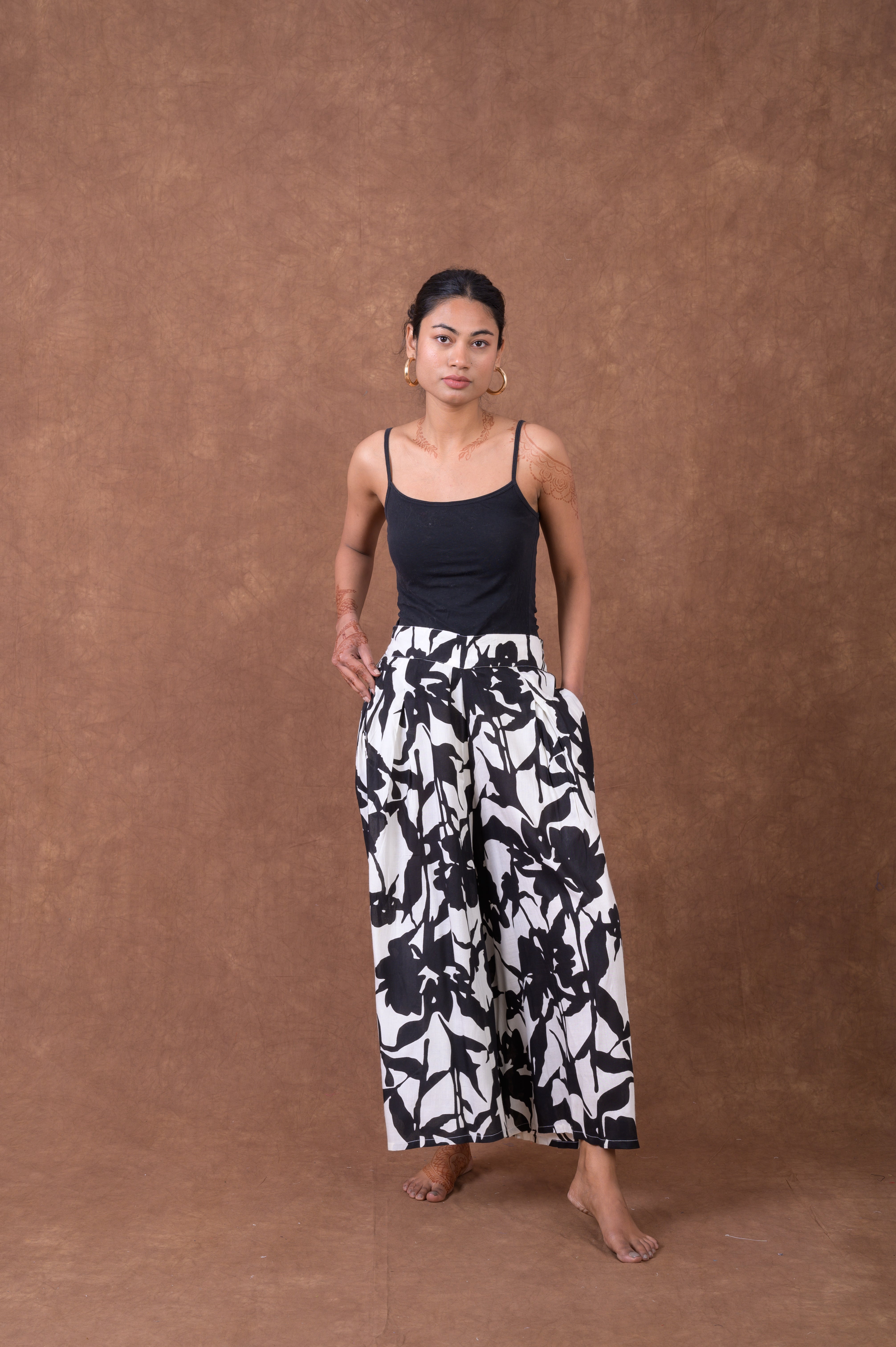 Print Pants - Black