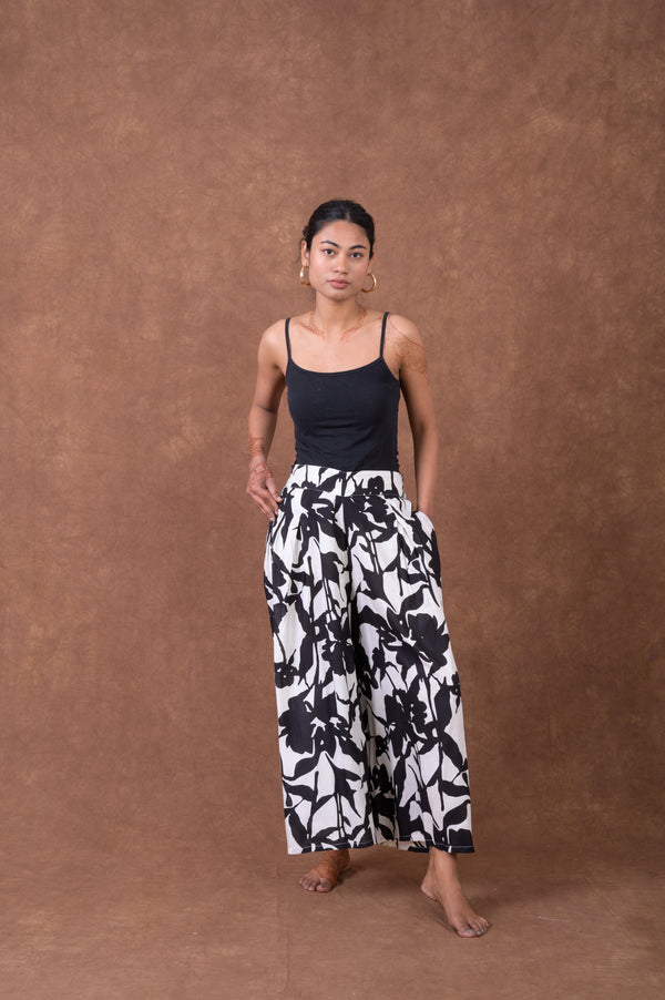 Print Pants - Black