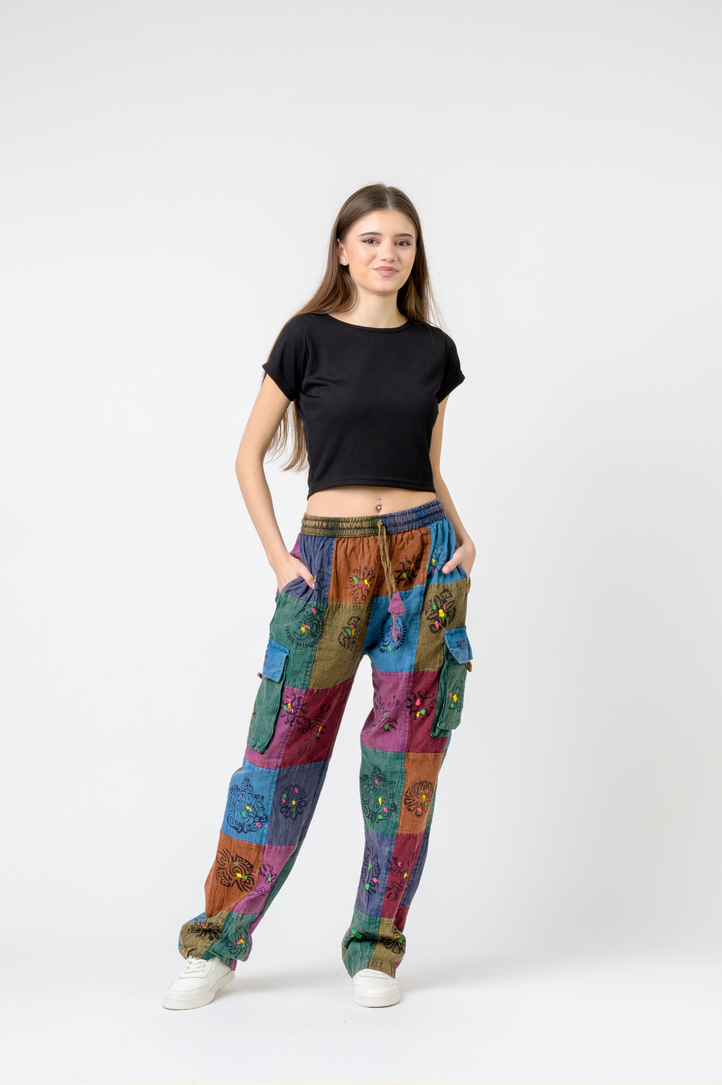 Tie Waist Cargo Pants