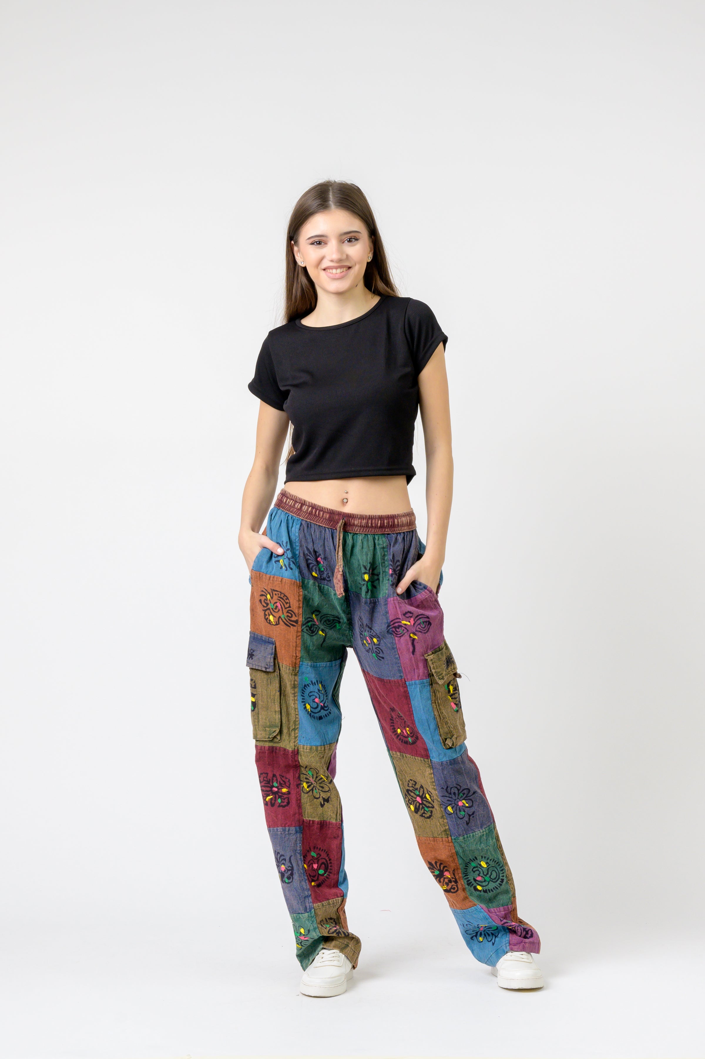 Tie Waist Cargo Pants