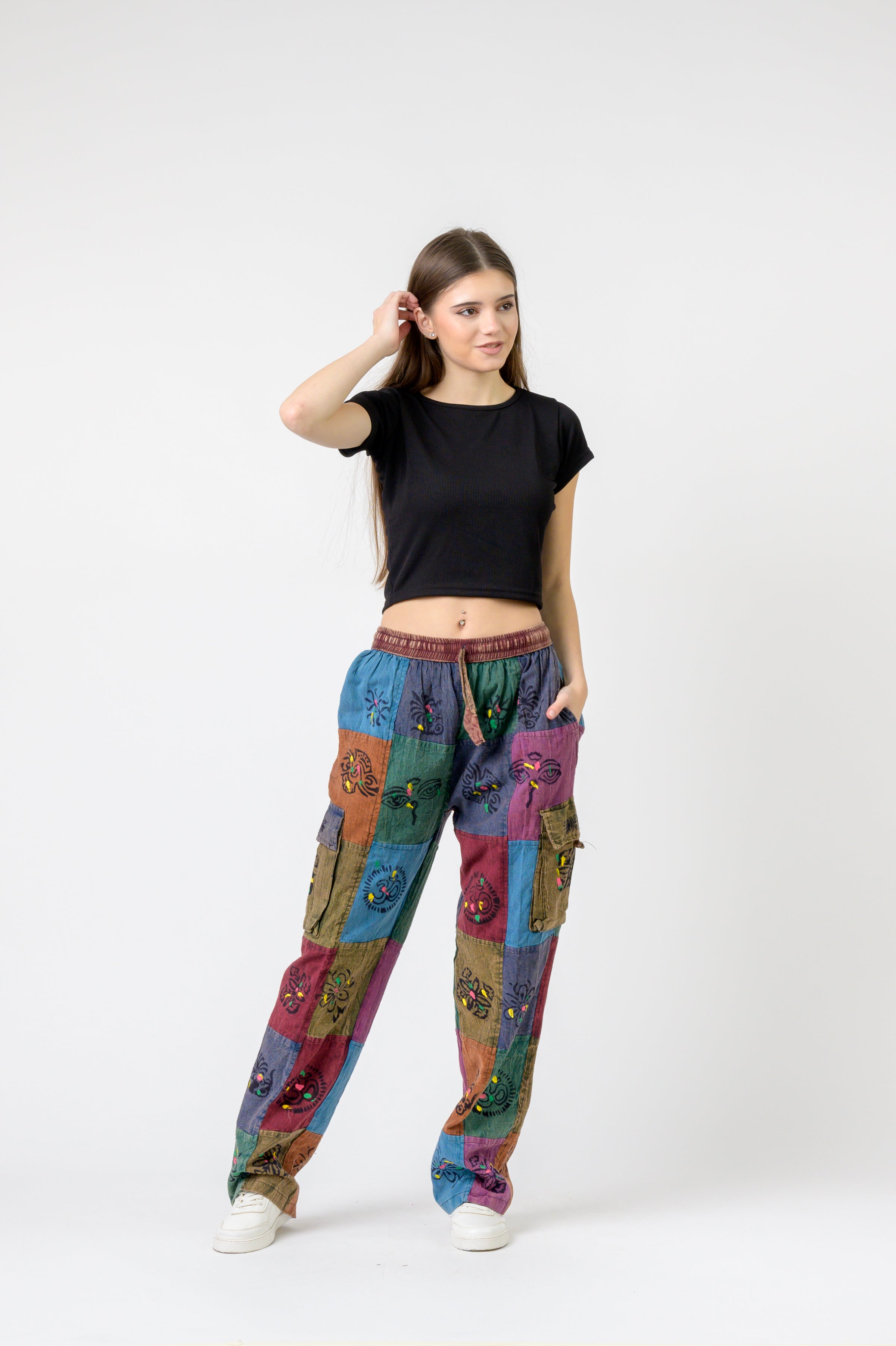 Tie Waist Cargo Pants