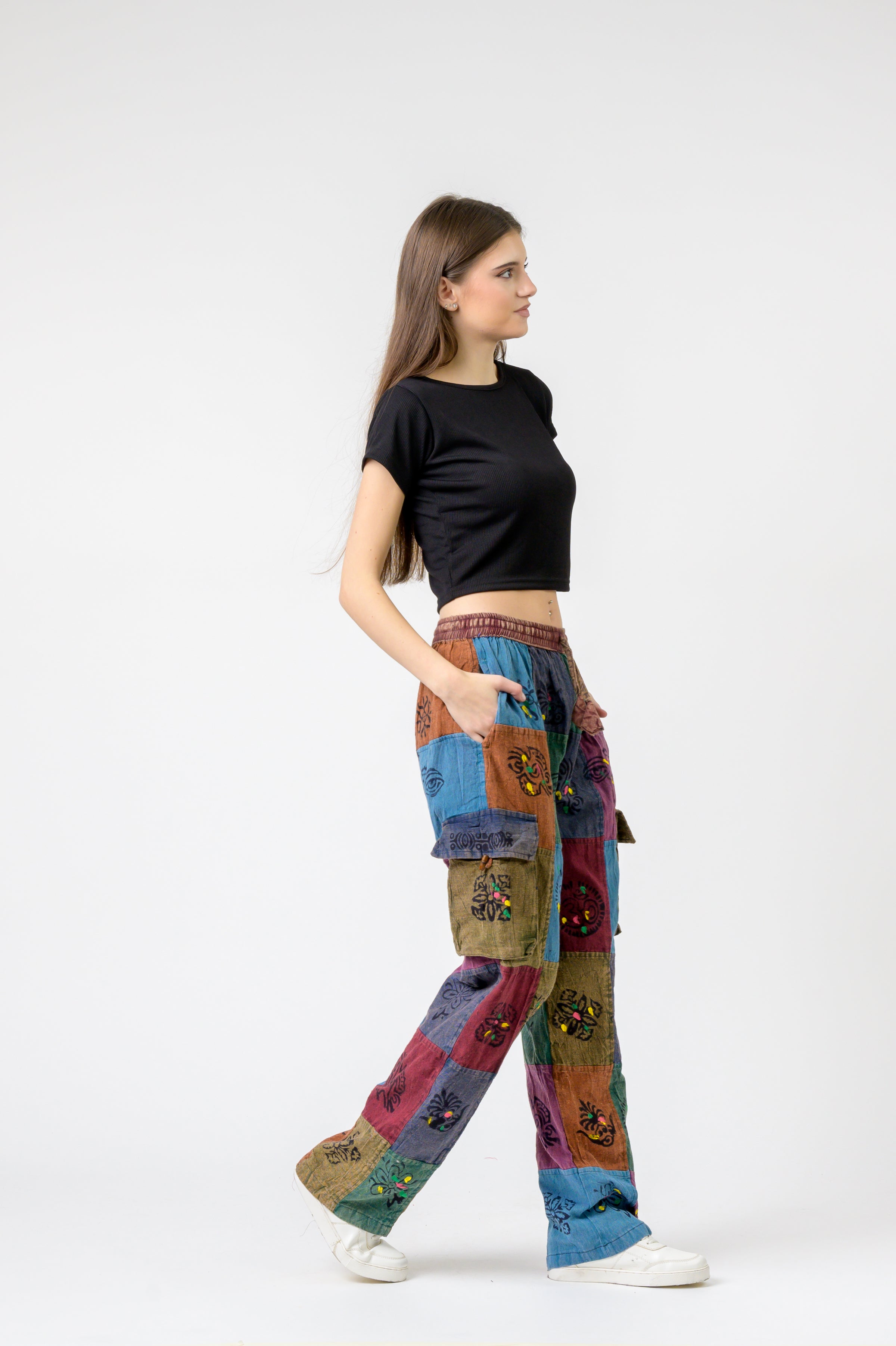 Tie Waist Cargo Pants