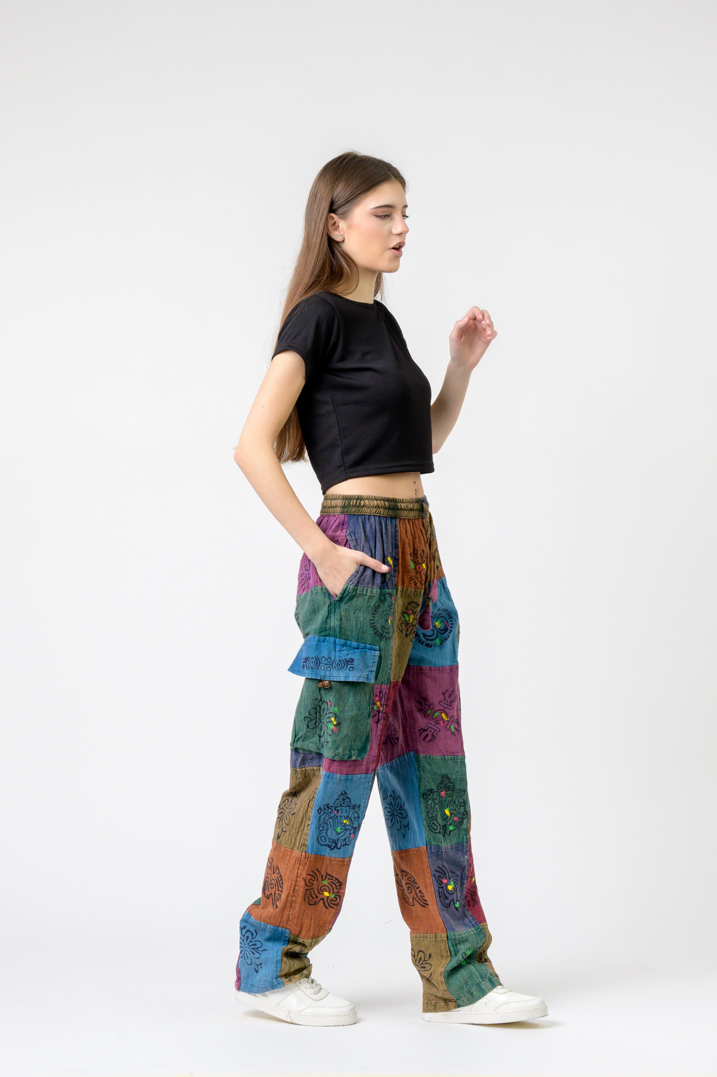 Tie Waist Cargo Pants