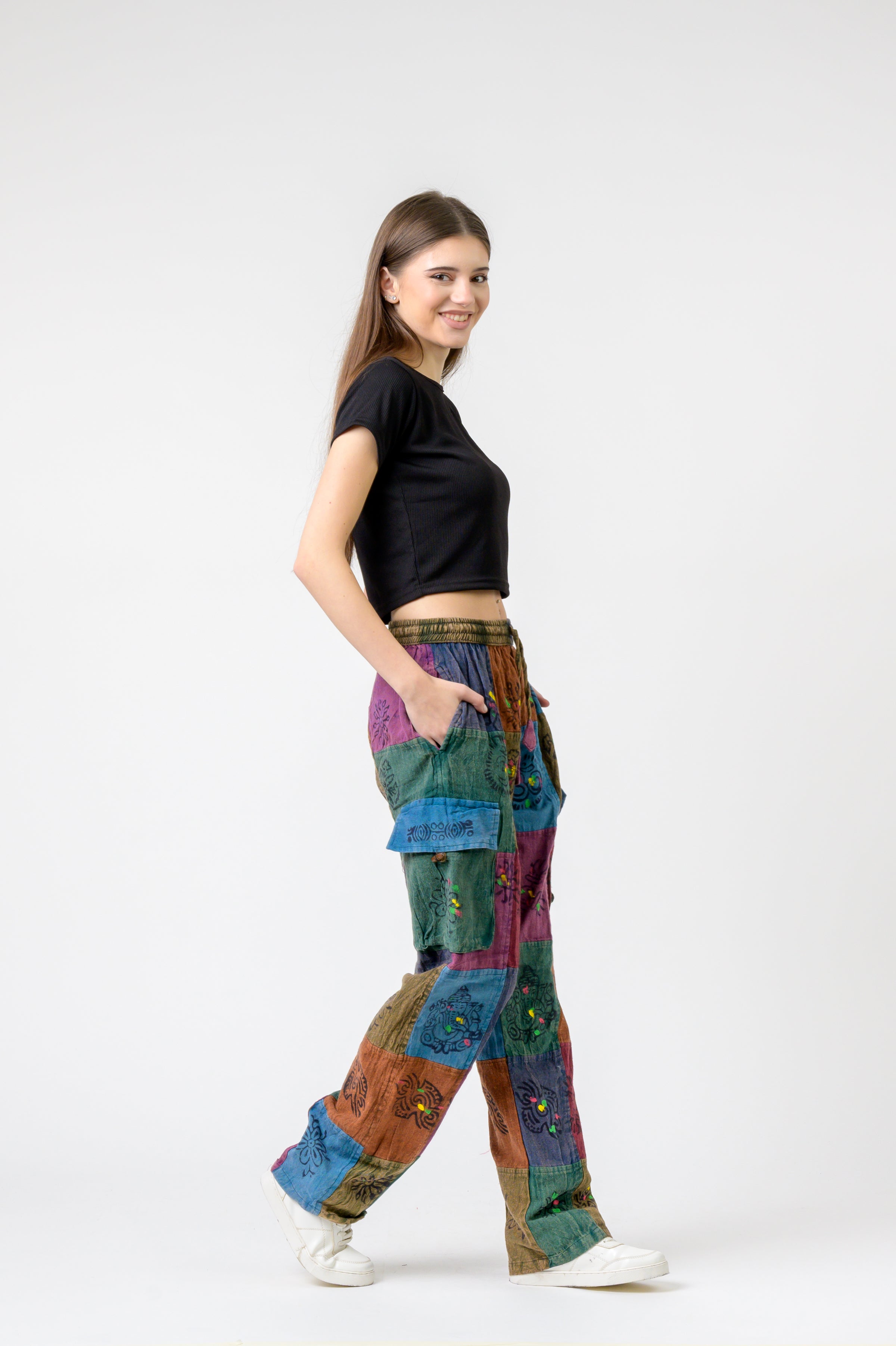 Tie Waist Cargo Pants