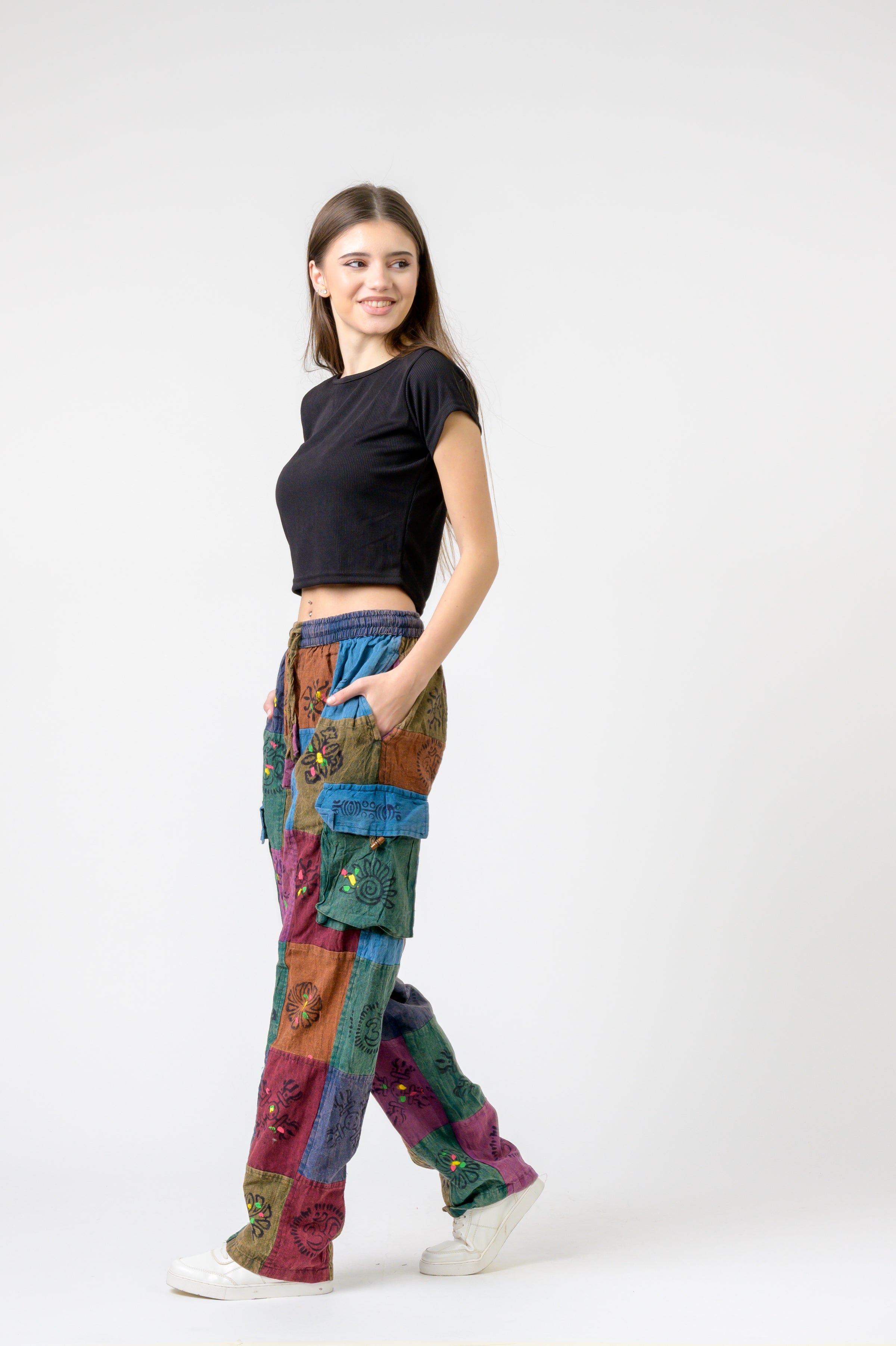 Tie Waist Cargo Pants