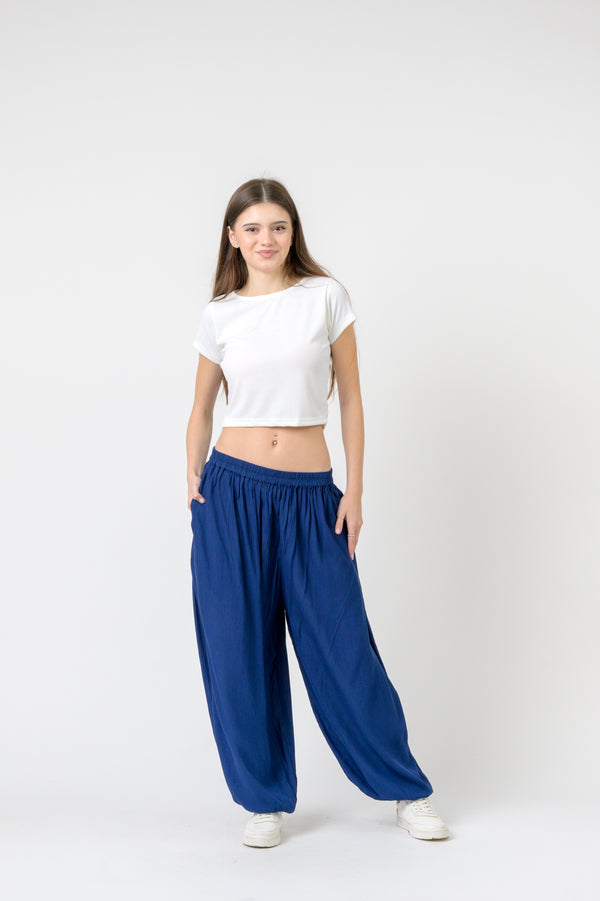 Sized Harem Pants - Blue