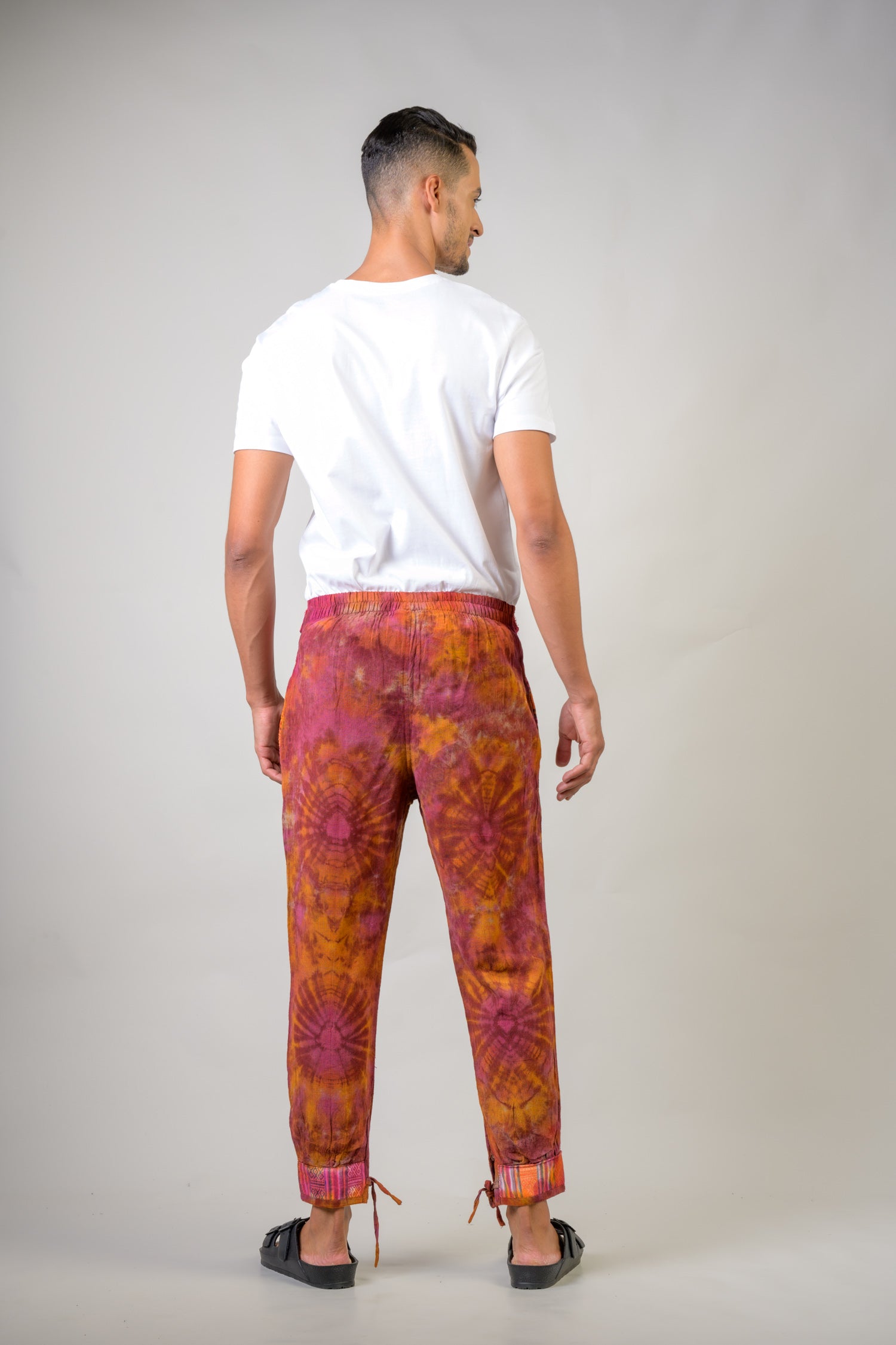 Cotton Tai-Dai Trouser - Maroon