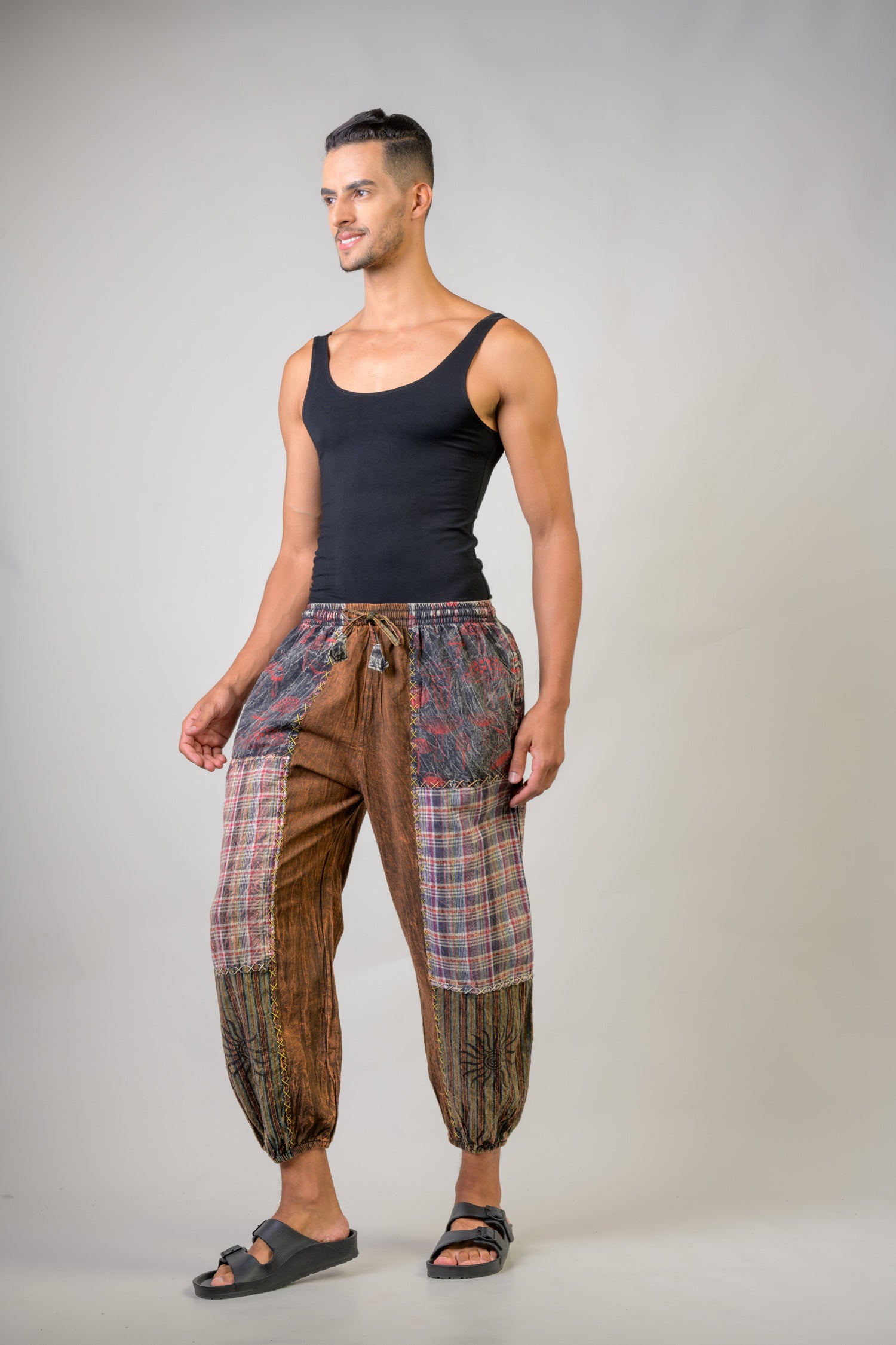 Cotton Tai-Dai Trouser - Green