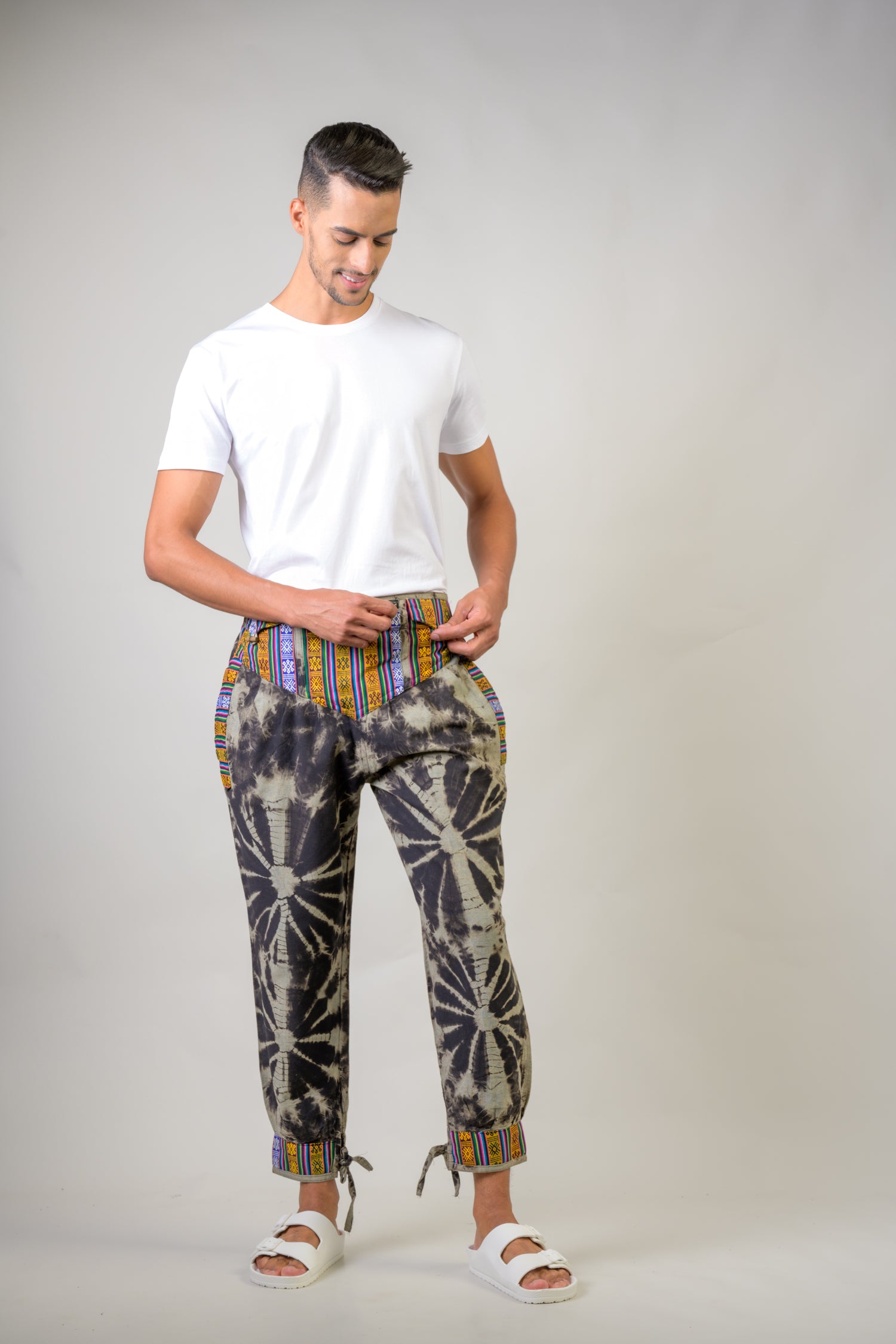 Cotton Tai-Dai Trouser - Black