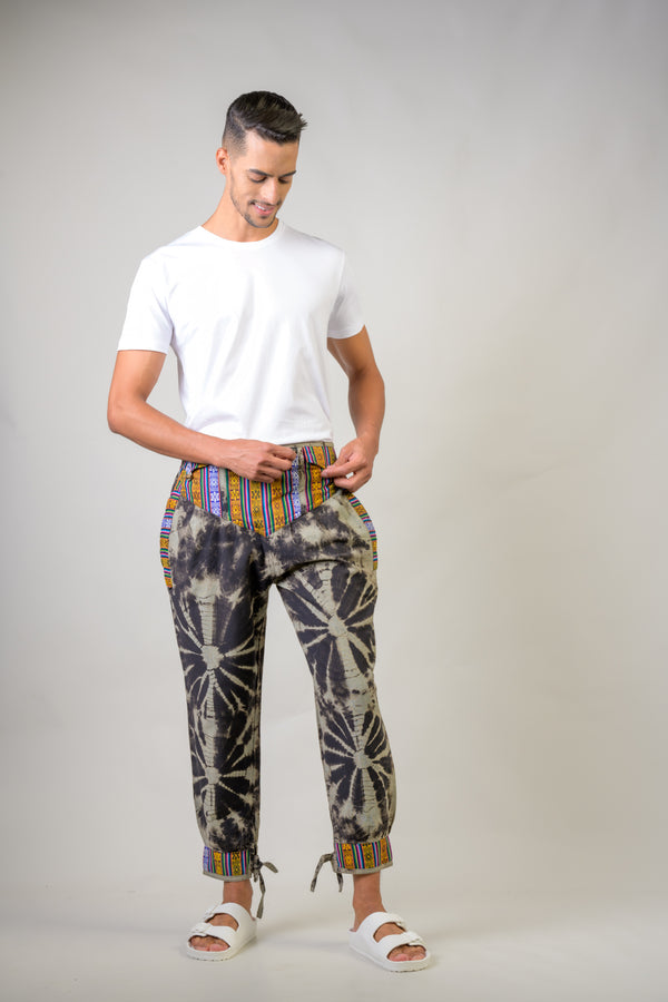Cotton Tai-Dai Trouser - Black