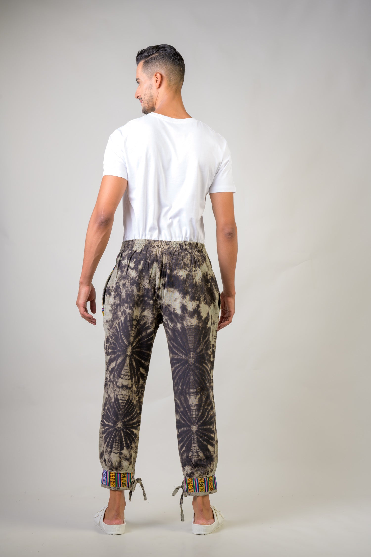 Cotton Tai-Dai Trouser - Black