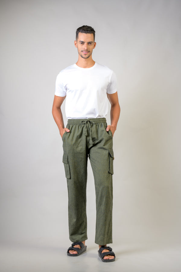 Solid Cargo Trouser - Green