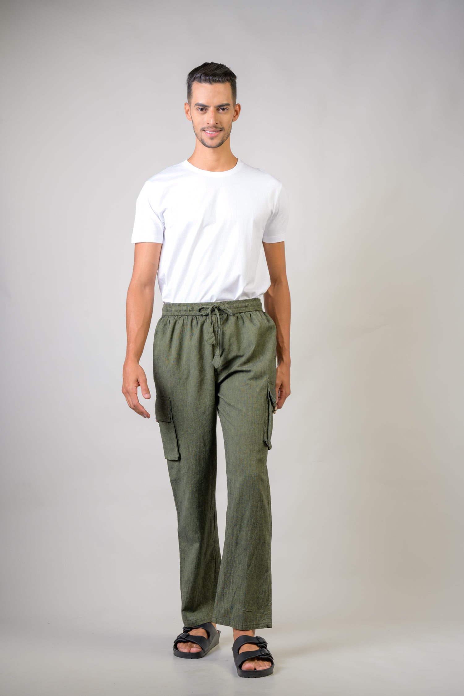 Solid Cargo Trouser - Green