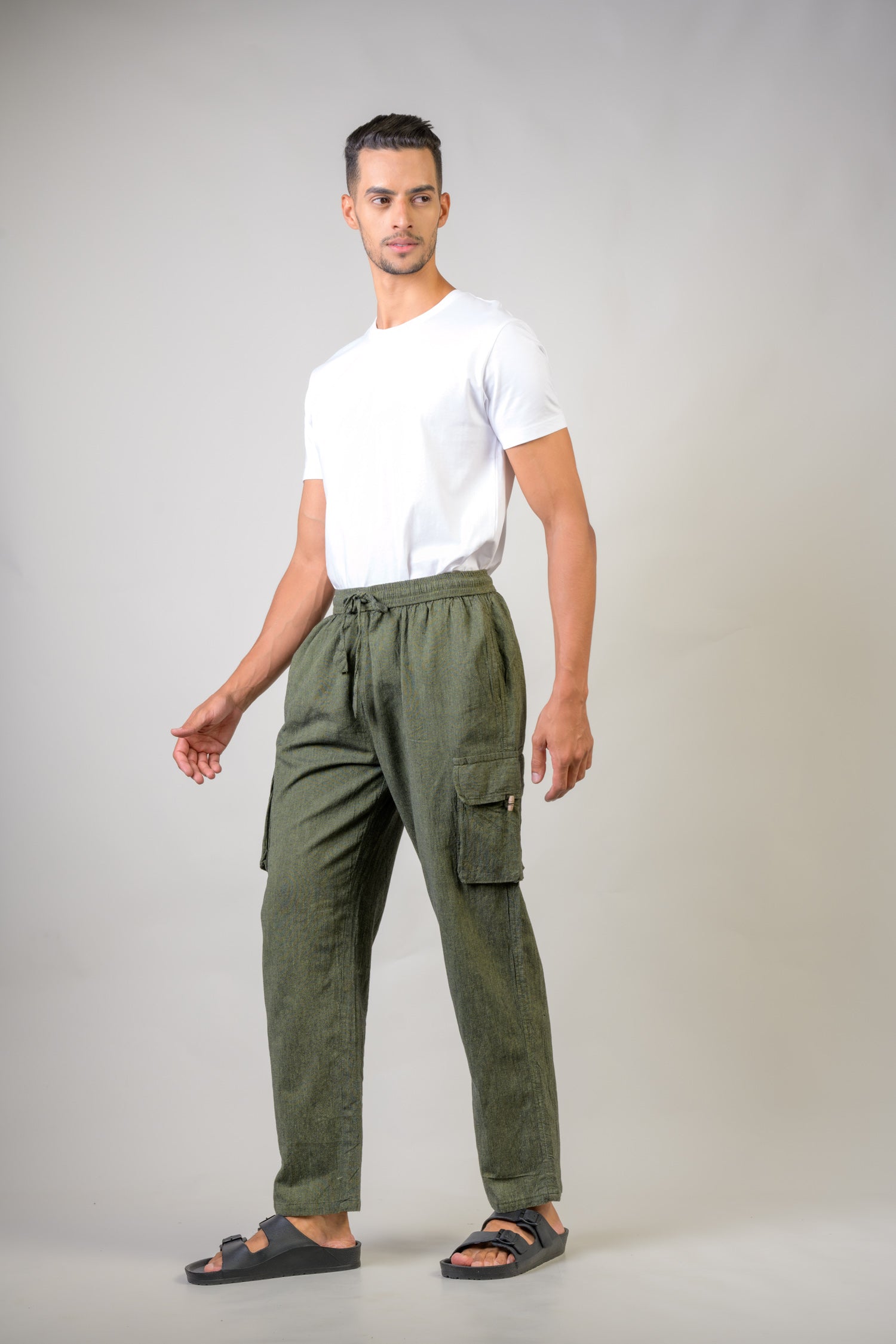Solid Cargo Trouser - Green