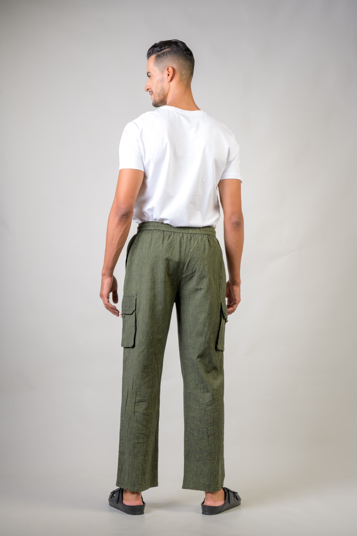 Solid Cargo Trouser - Green