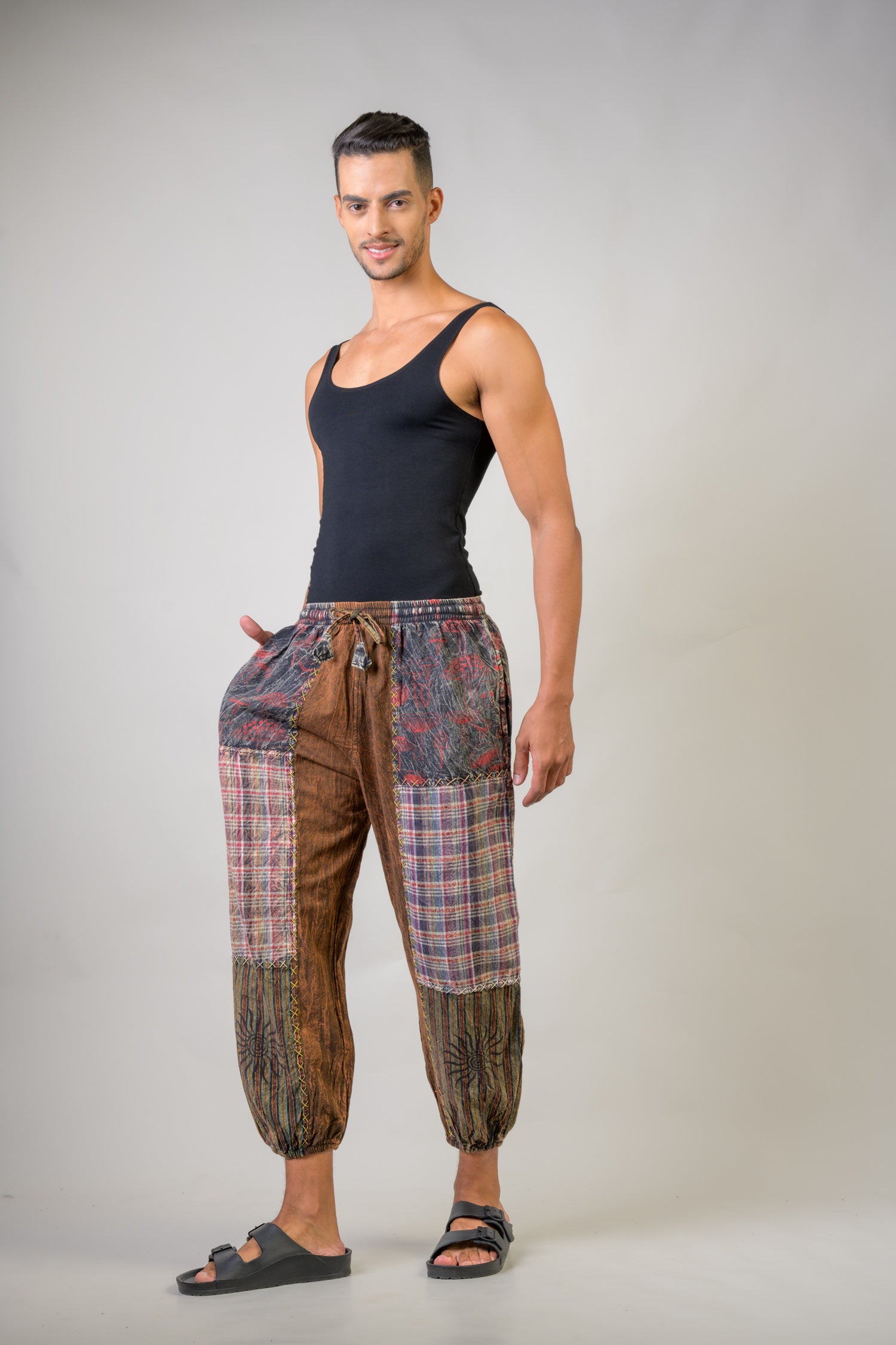 Multicolor Patch Pants
