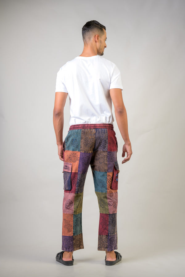 Patch Cargo Pants - Grey