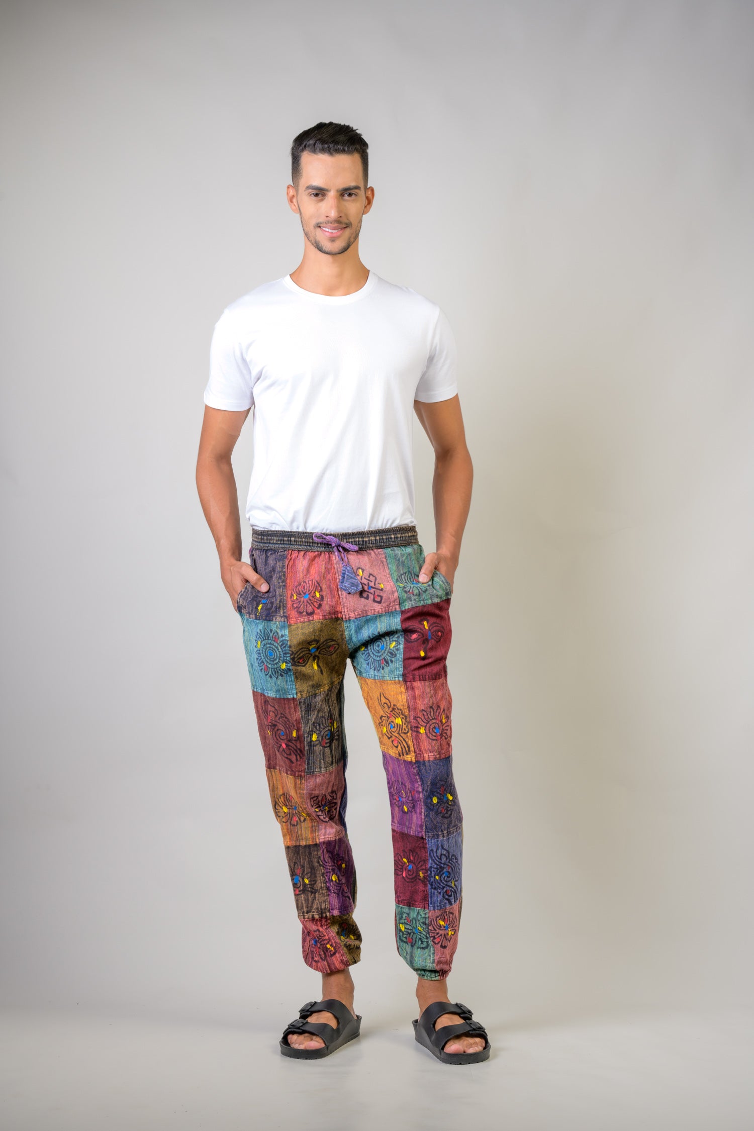 Patch Cargo Pants - Red