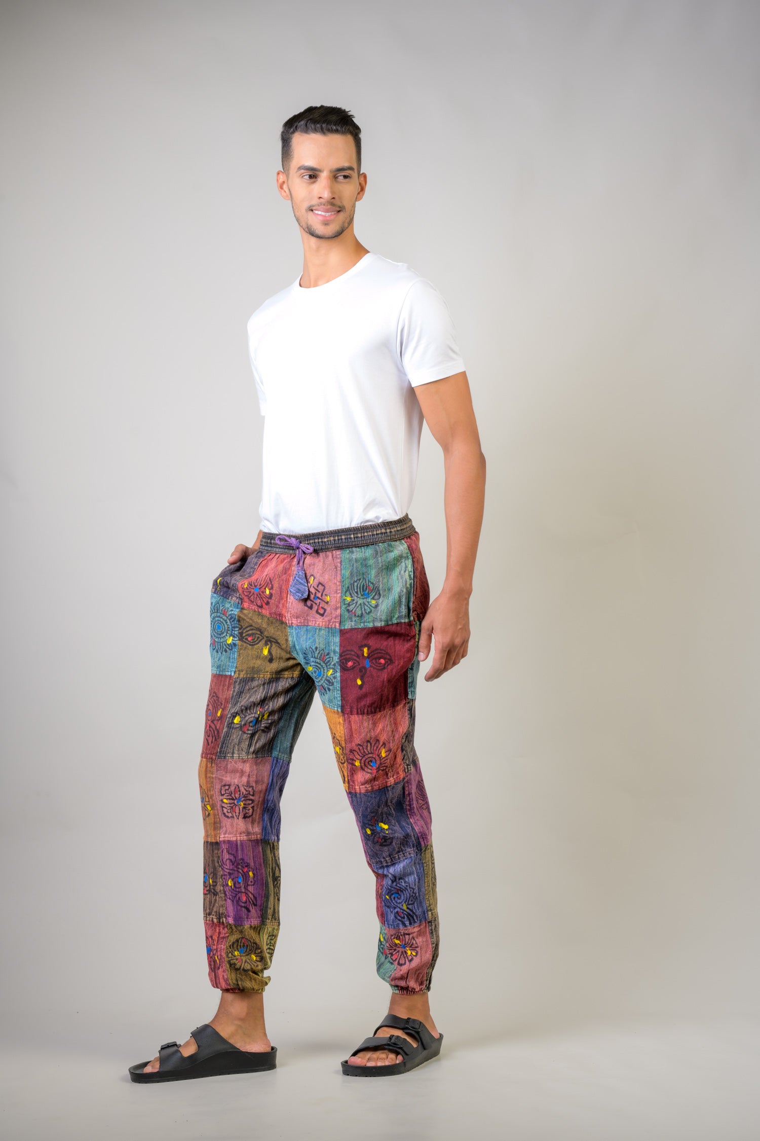 Patch Cargo Pants - Red
