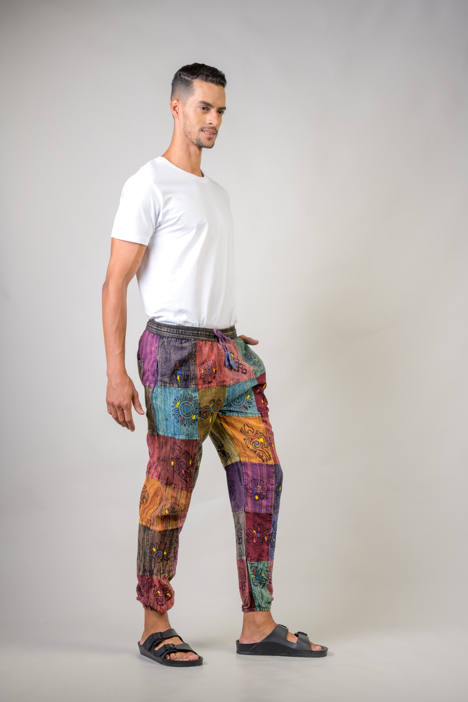 Patch Cargo Pants - Red