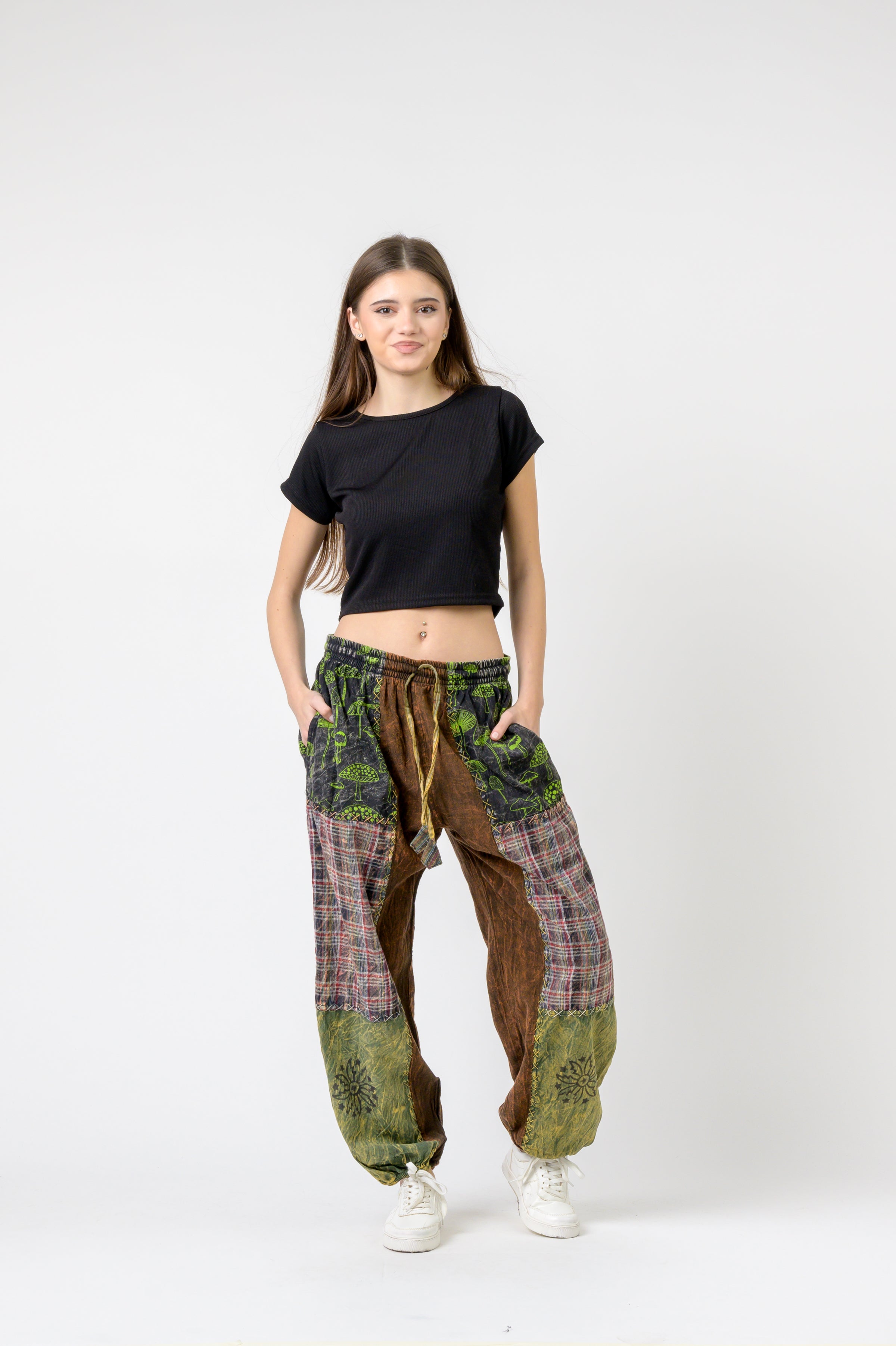 Elastic Waist Cotton Pants