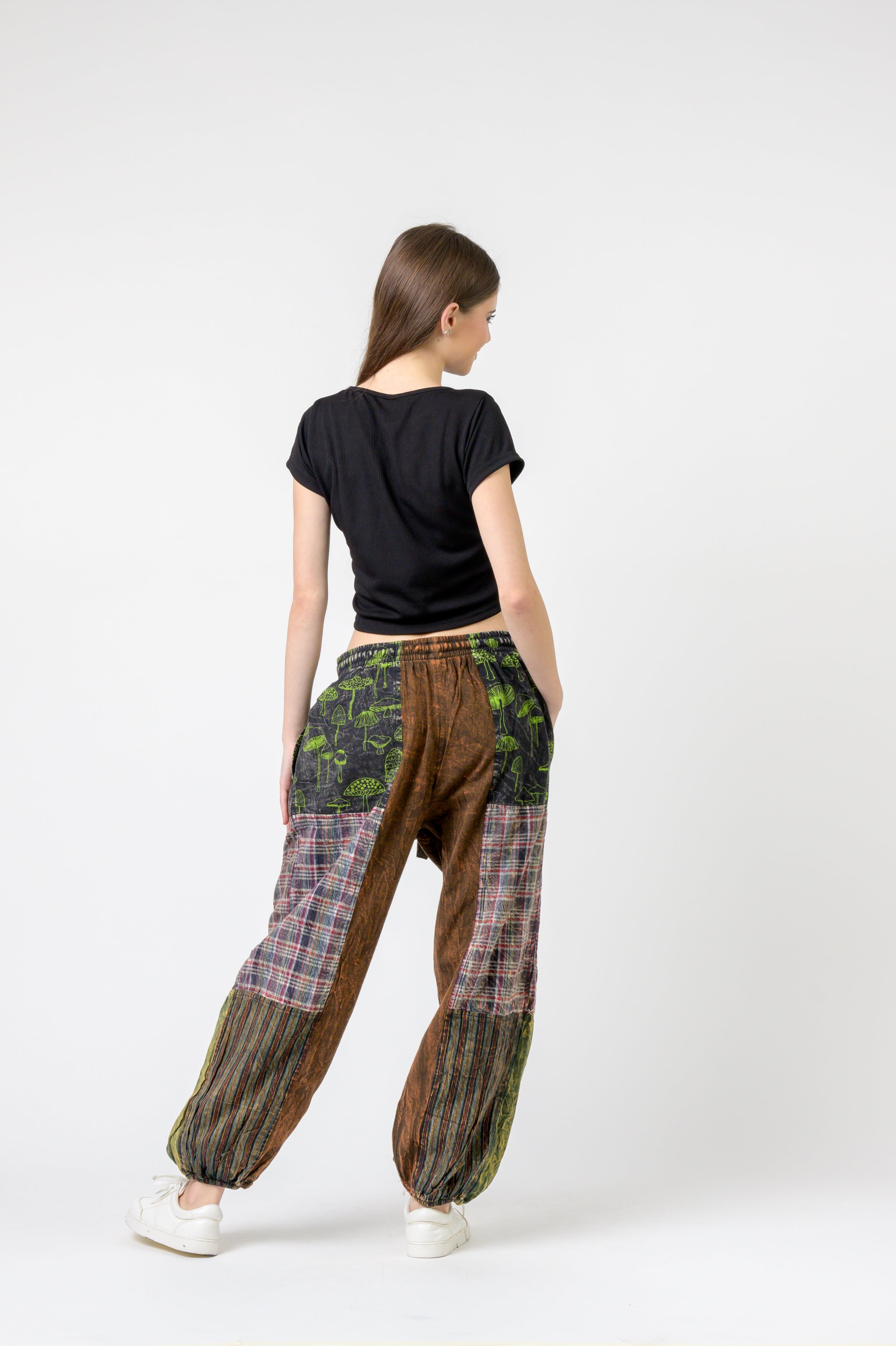 Elastic Waist Cotton Pants