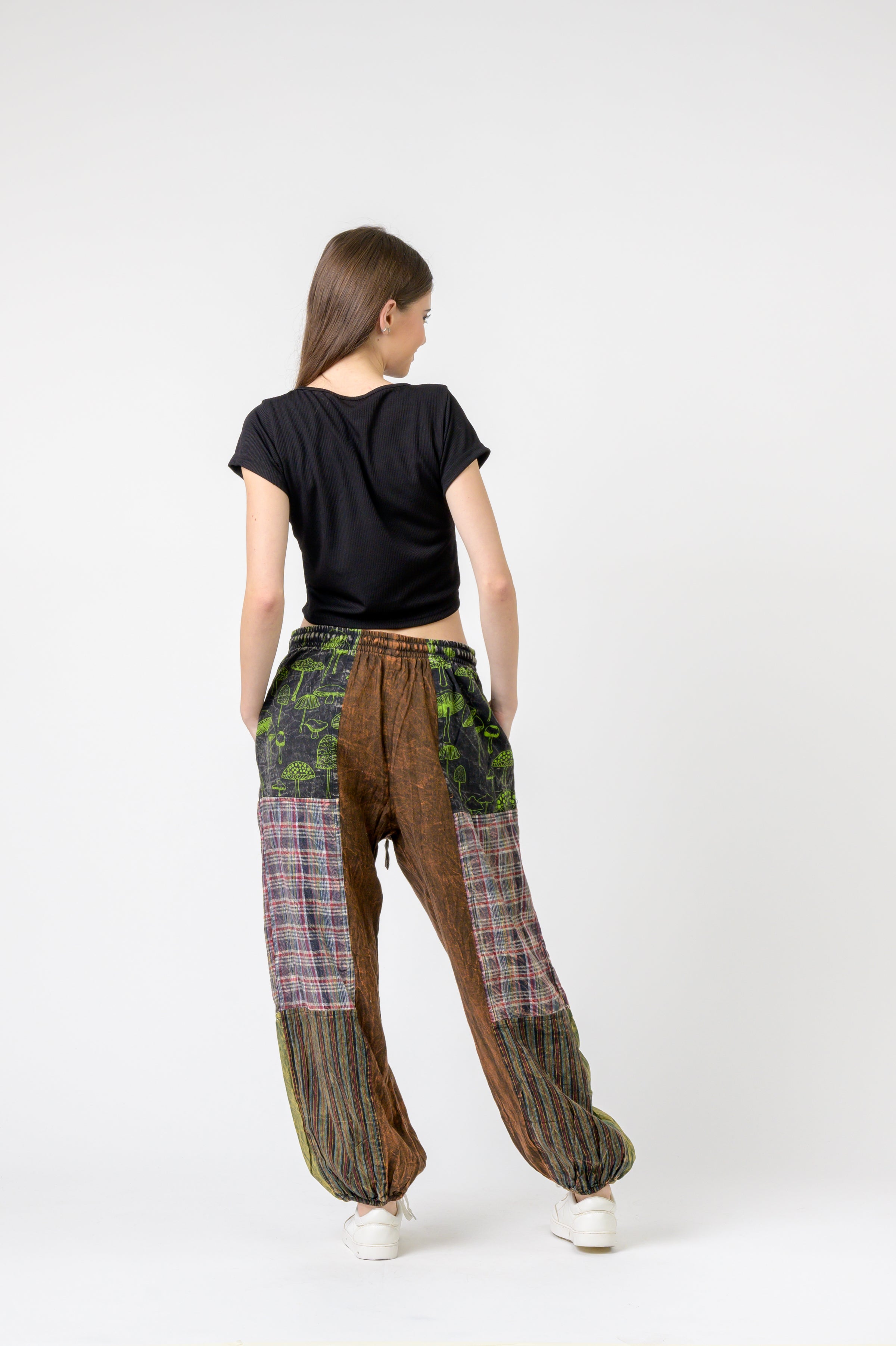 Elastic Waist Cotton Pants
