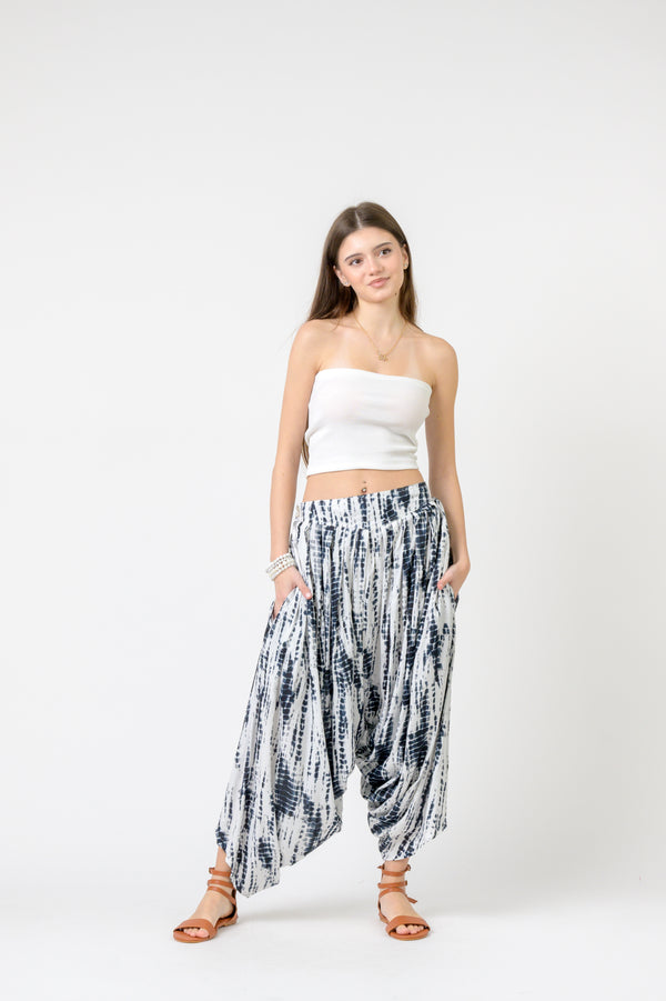 Malibu Tie-Dye Pants - Black