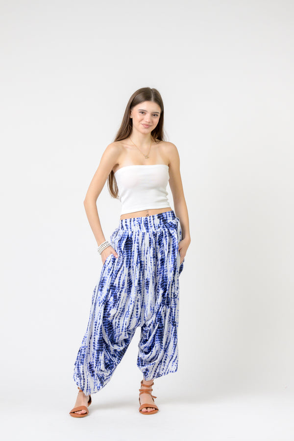 Malibu Tie-Dye Pants - Blue