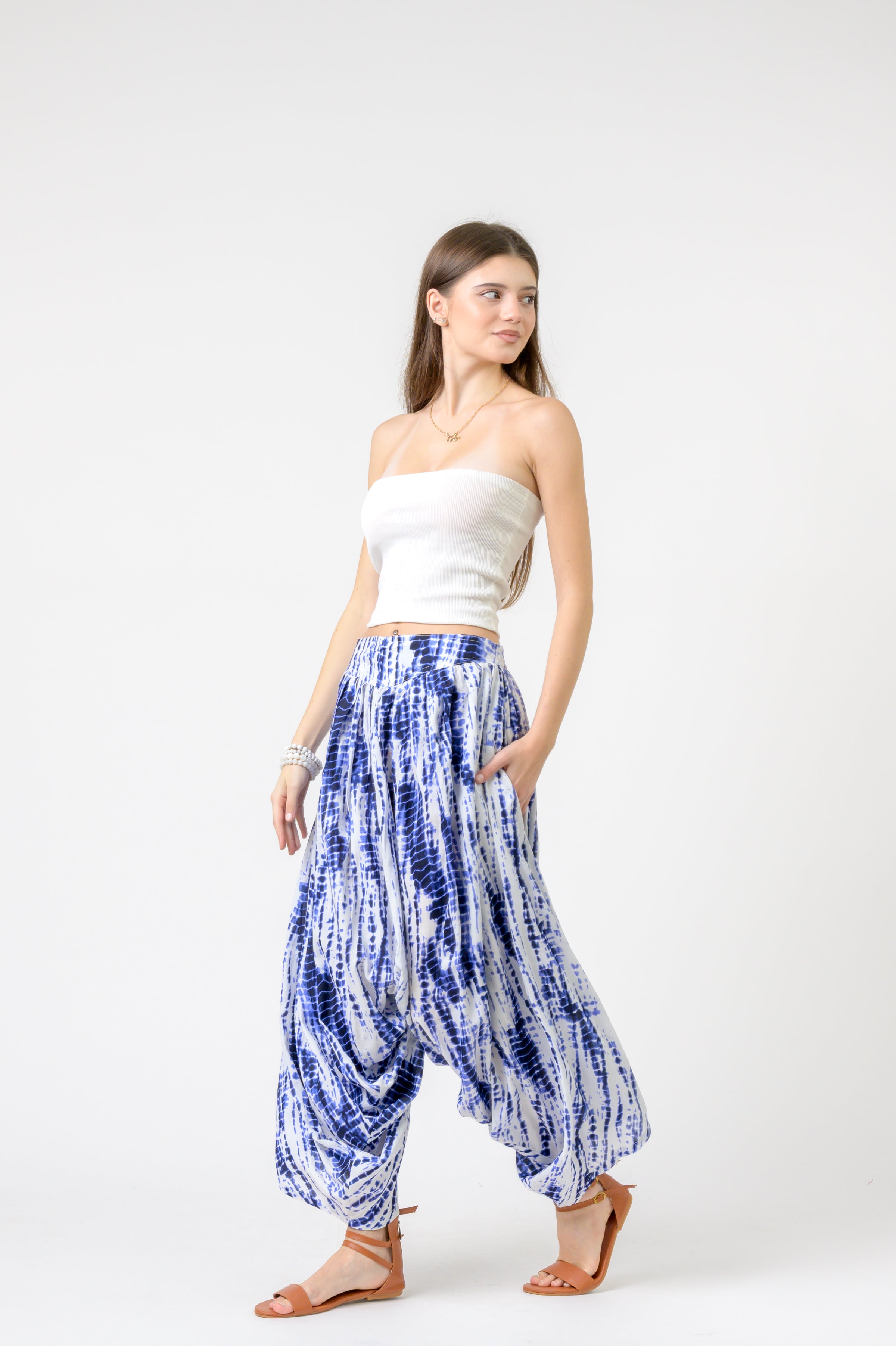 Malibu Tie-Dye Pants - Blue