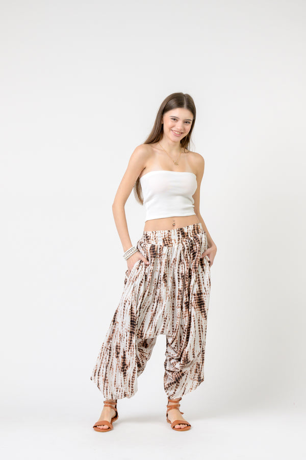 Malibu Tie-Dye Pants - Brown